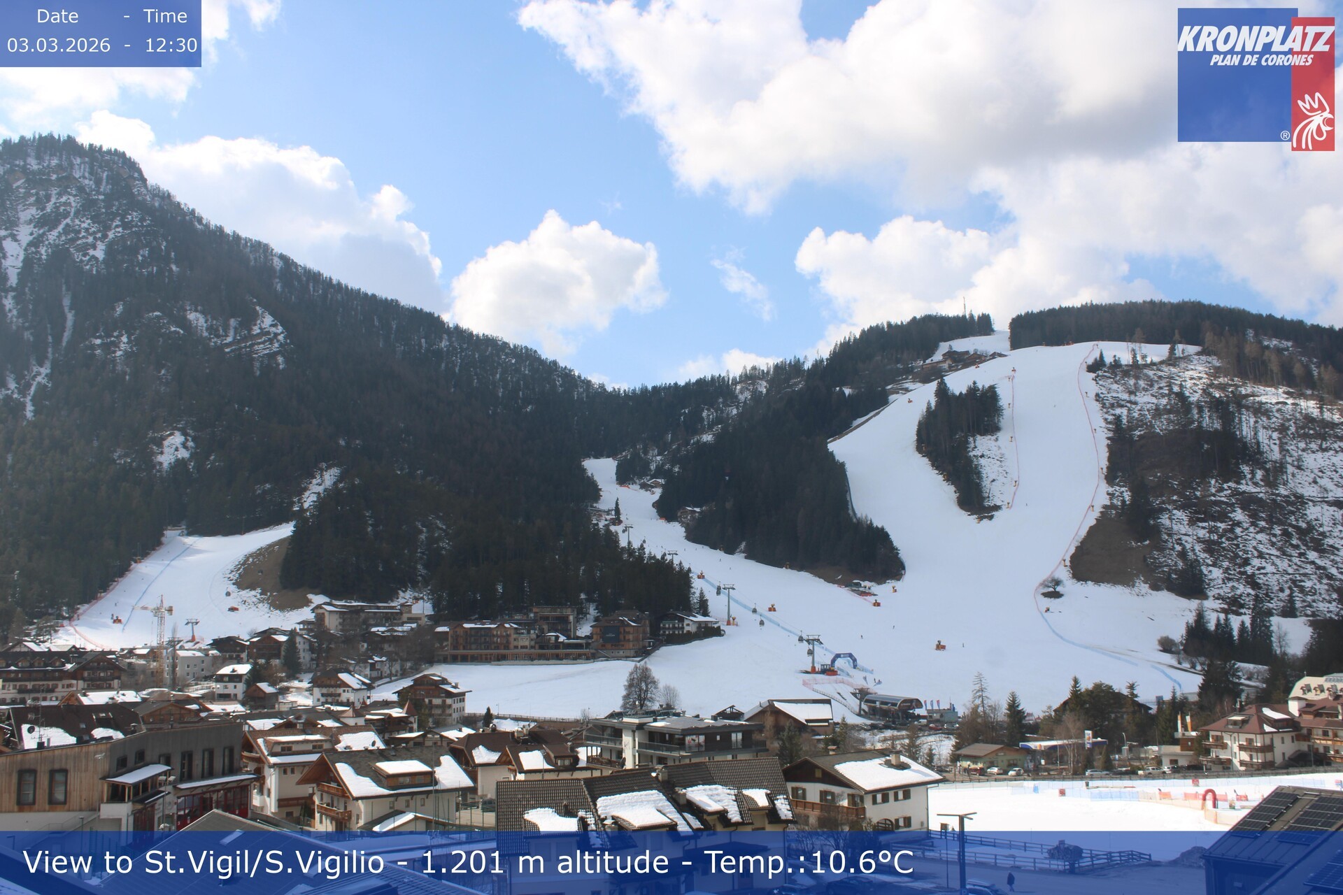 Archiv Foto Webcam St. Vigil am Kronplatz, Südtirol