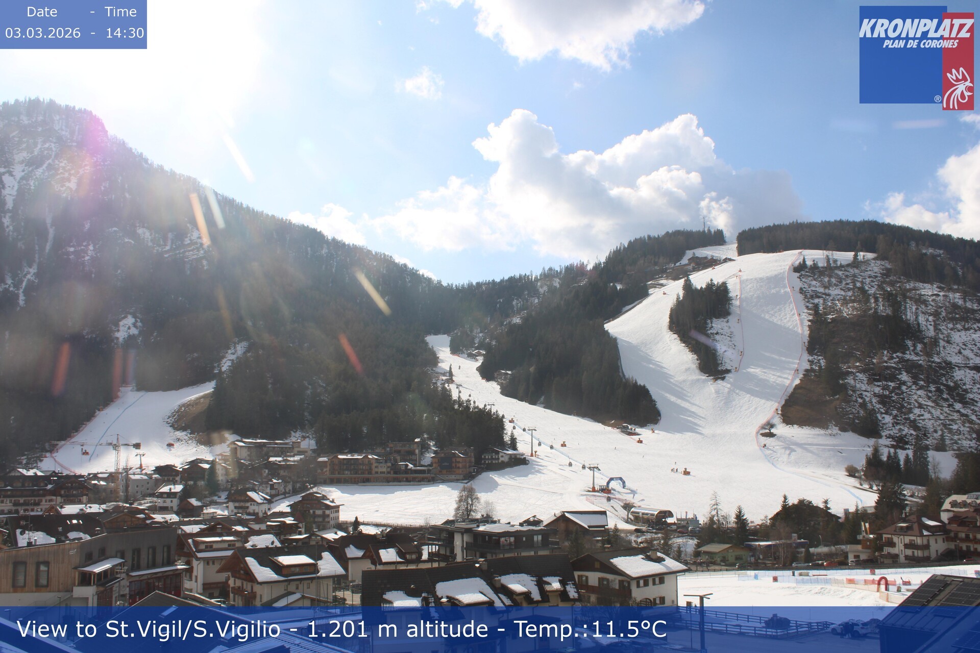Archiv Foto Webcam St. Vigil am Kronplatz, Südtirol