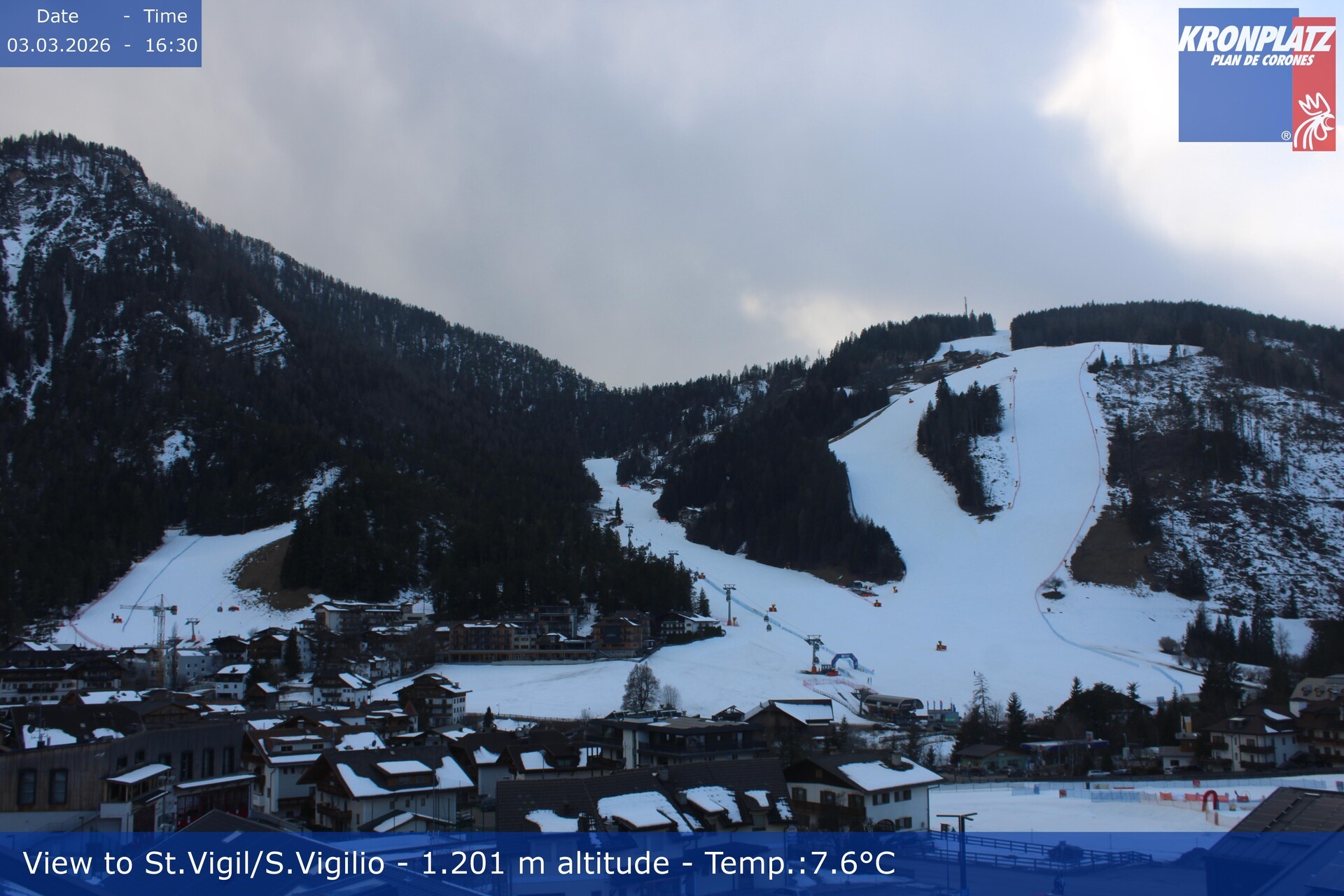 Archiv Foto Webcam St. Vigil am Kronplatz, Südtirol