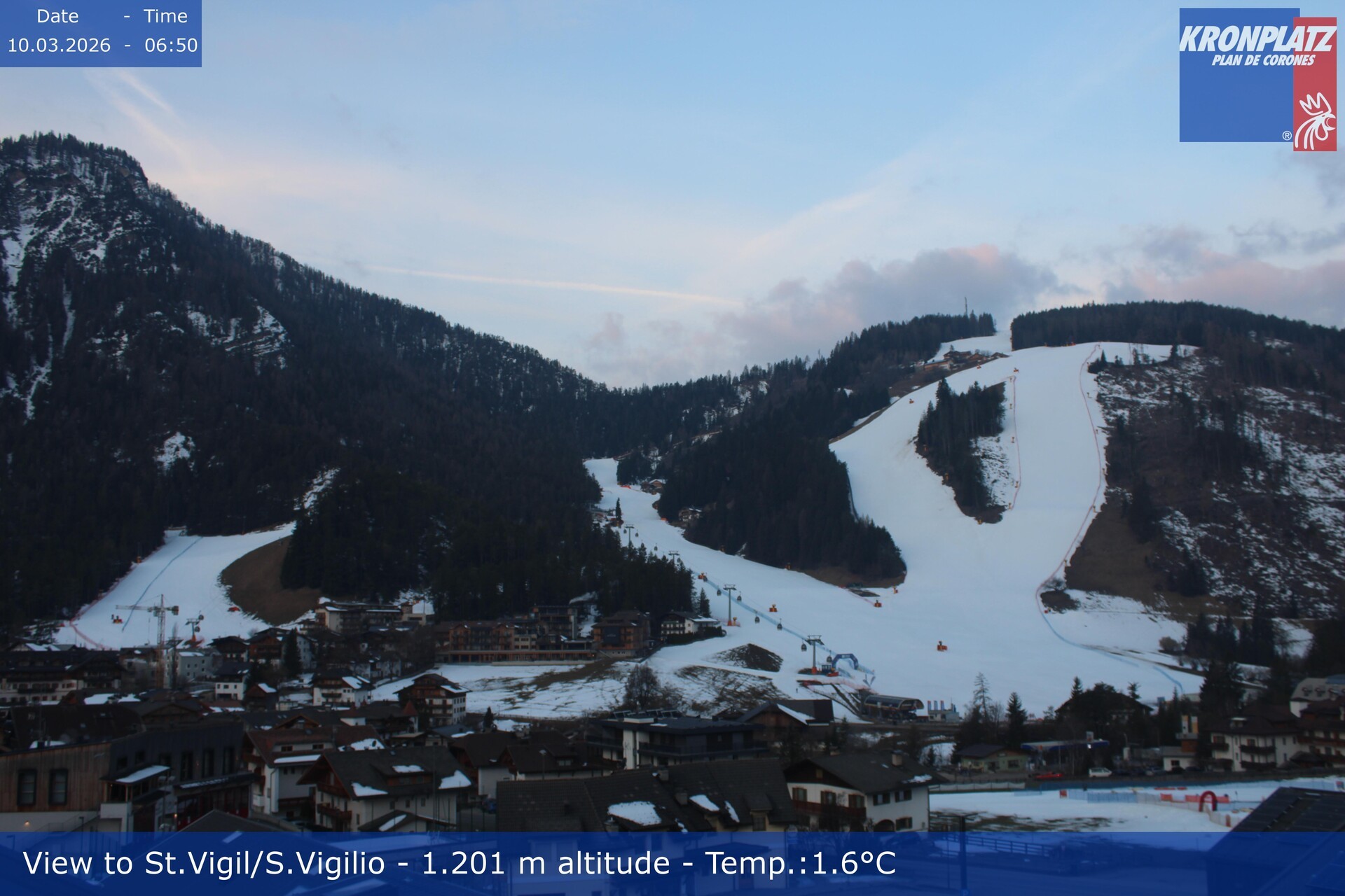 Archiv Foto Webcam St. Vigil am Kronplatz, Südtirol