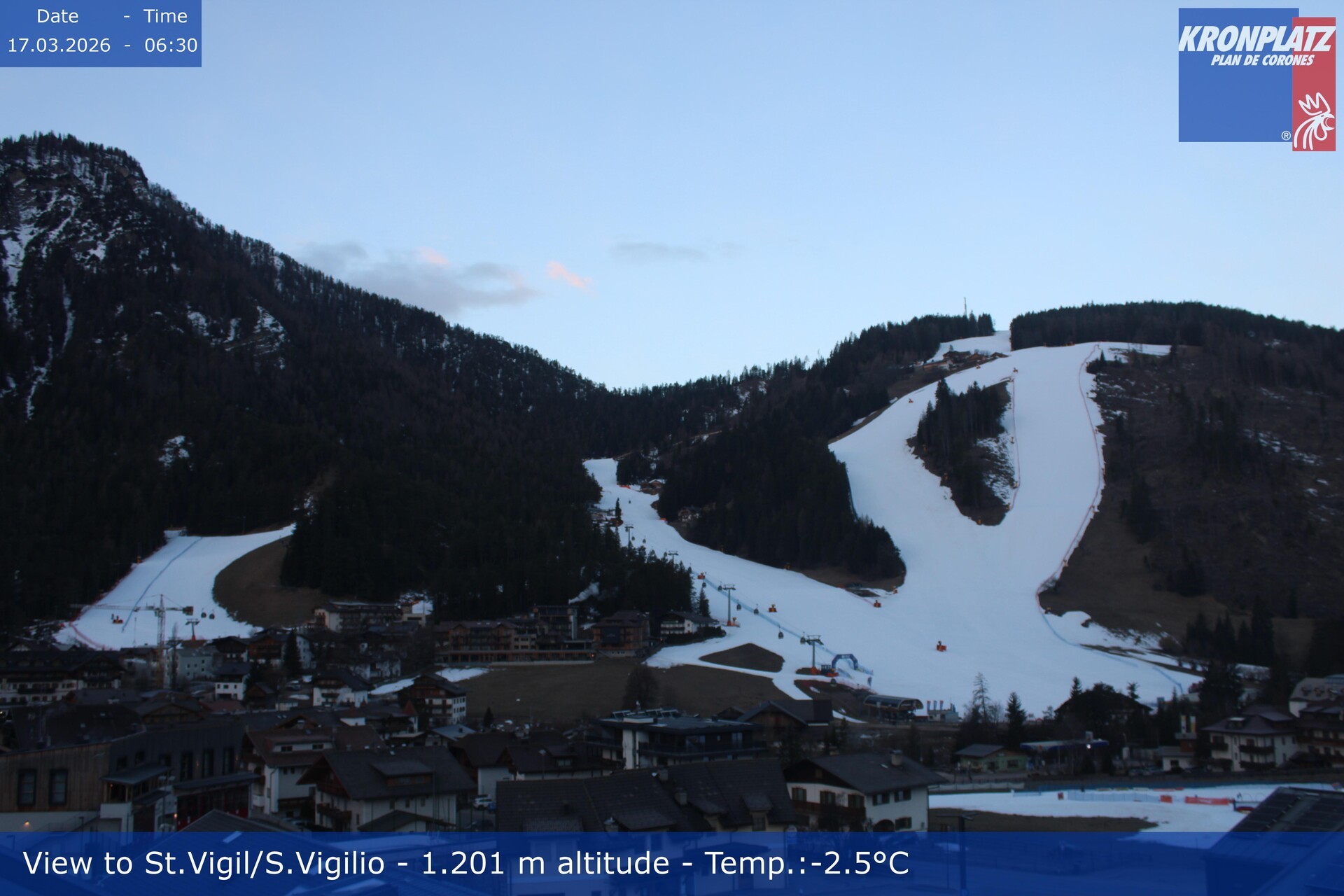 Archiv Foto Webcam St. Vigil am Kronplatz, Südtirol