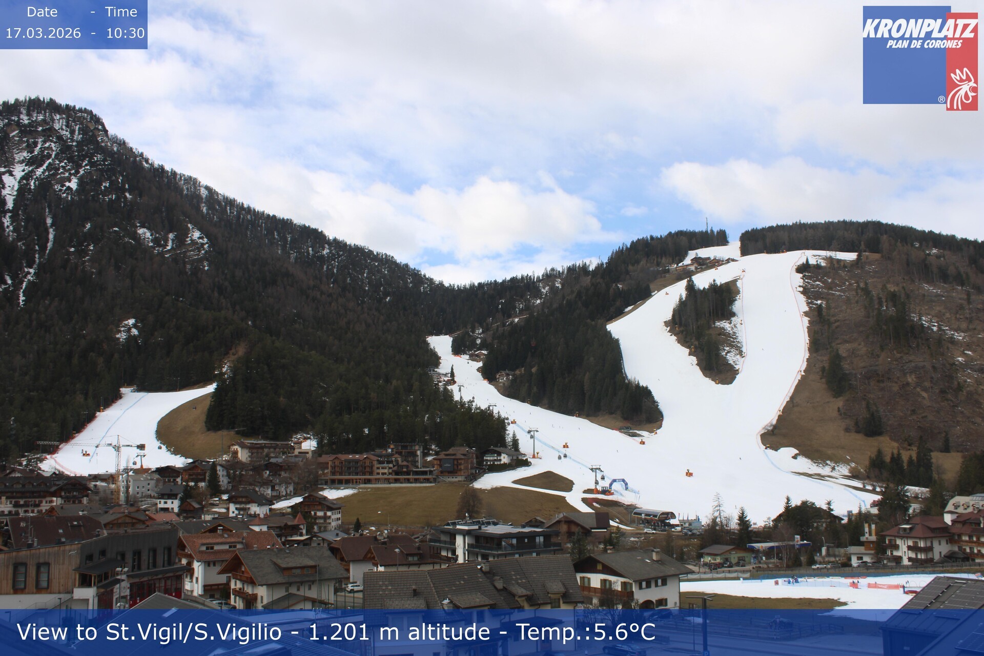 Archiv Foto Webcam St. Vigil am Kronplatz, Südtirol