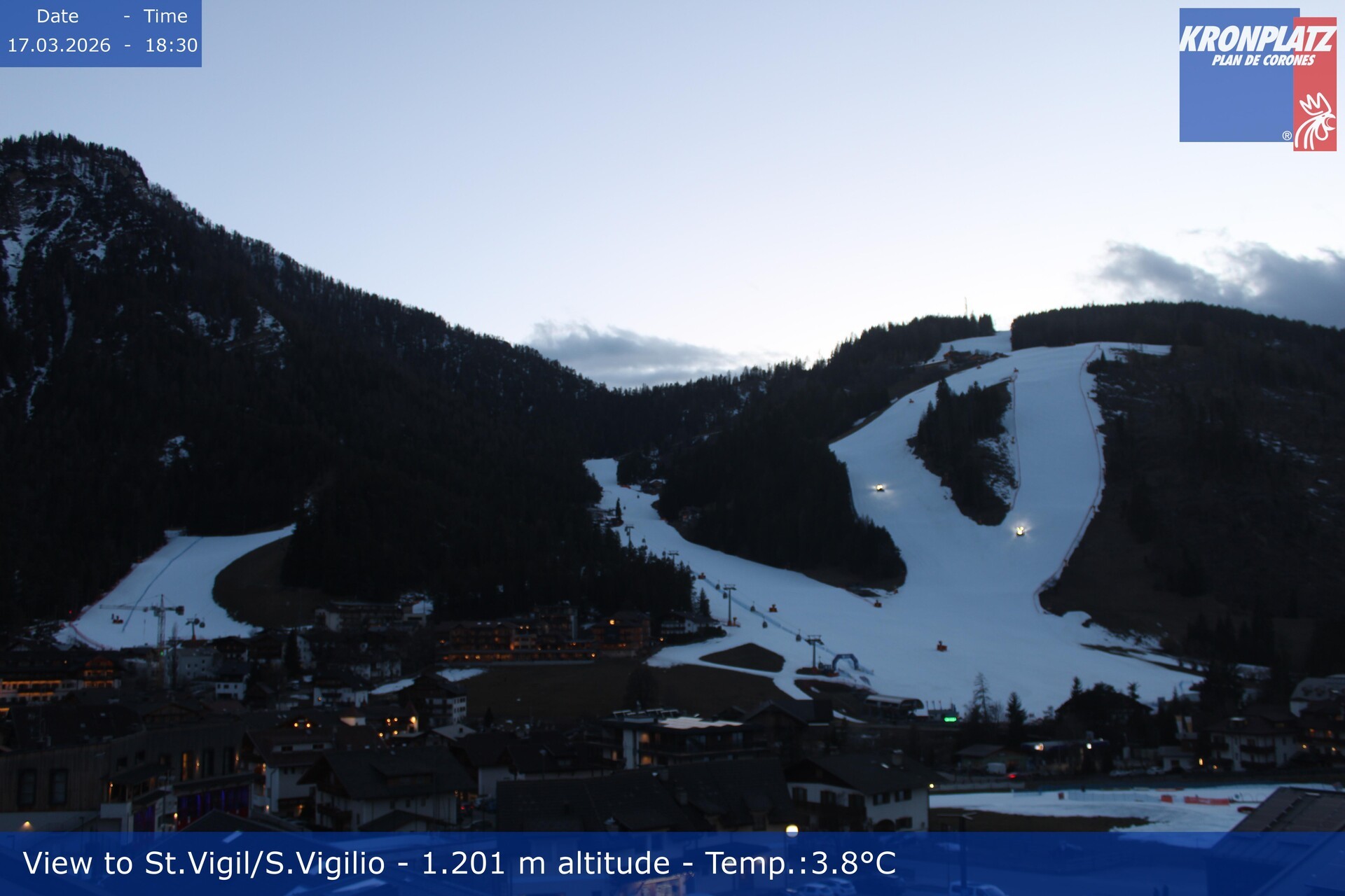 Archiv Foto Webcam St. Vigil am Kronplatz, Südtirol