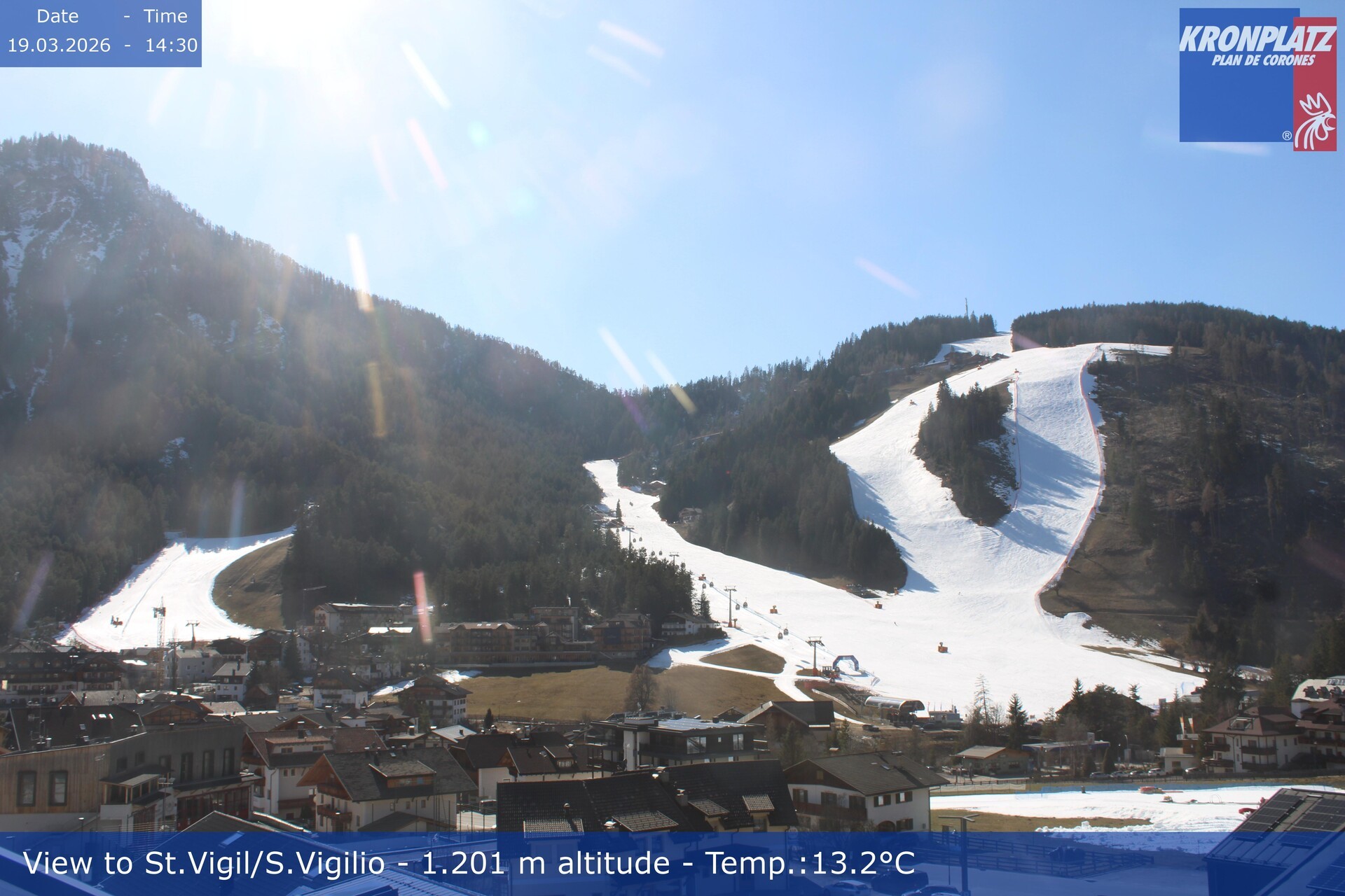 Archiv Foto Webcam St. Vigil am Kronplatz, Südtirol