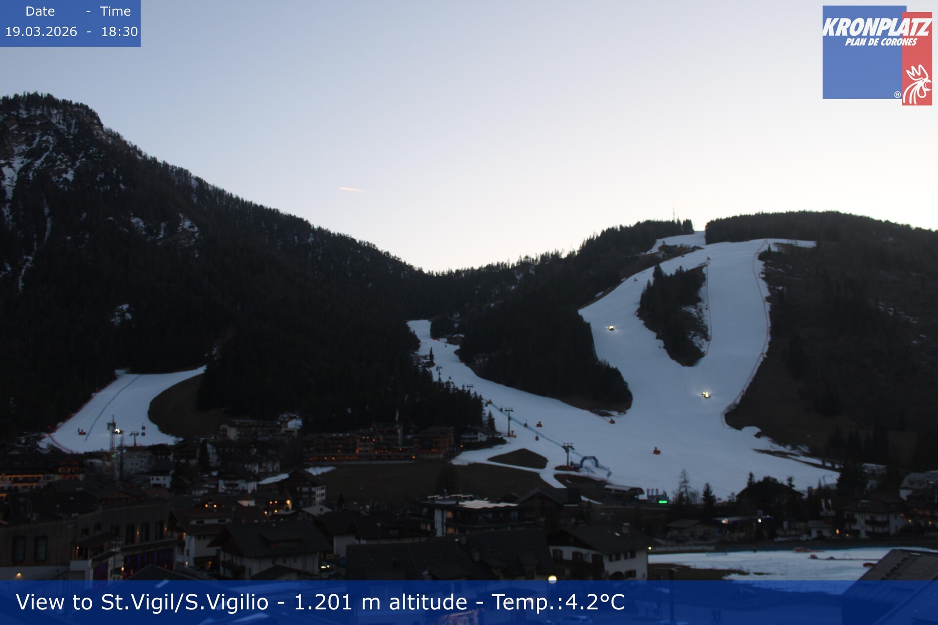 Archiv Foto Webcam St. Vigil am Kronplatz, Südtirol