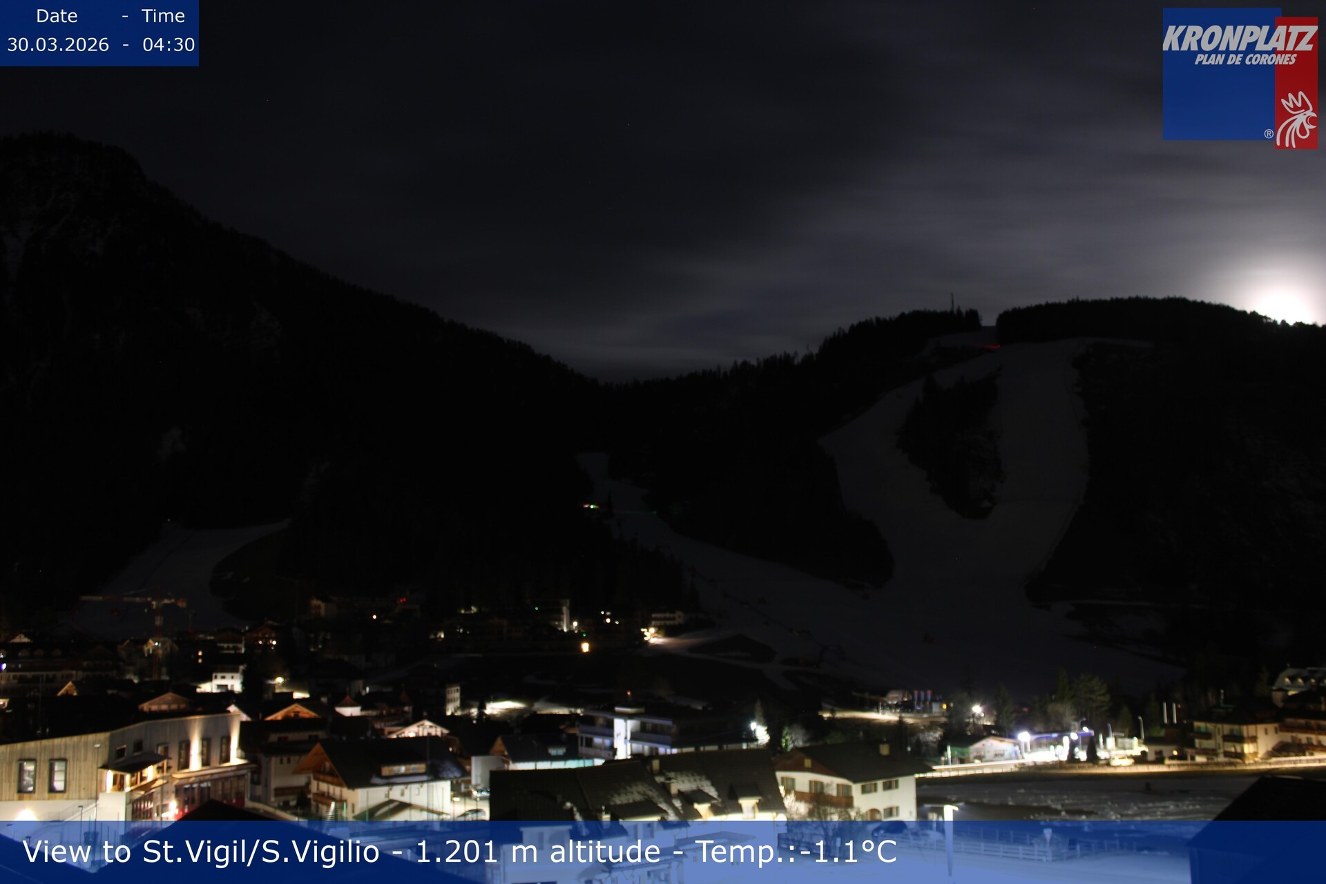 Archiv Foto Webcam St. Vigil am Kronplatz, Südtirol