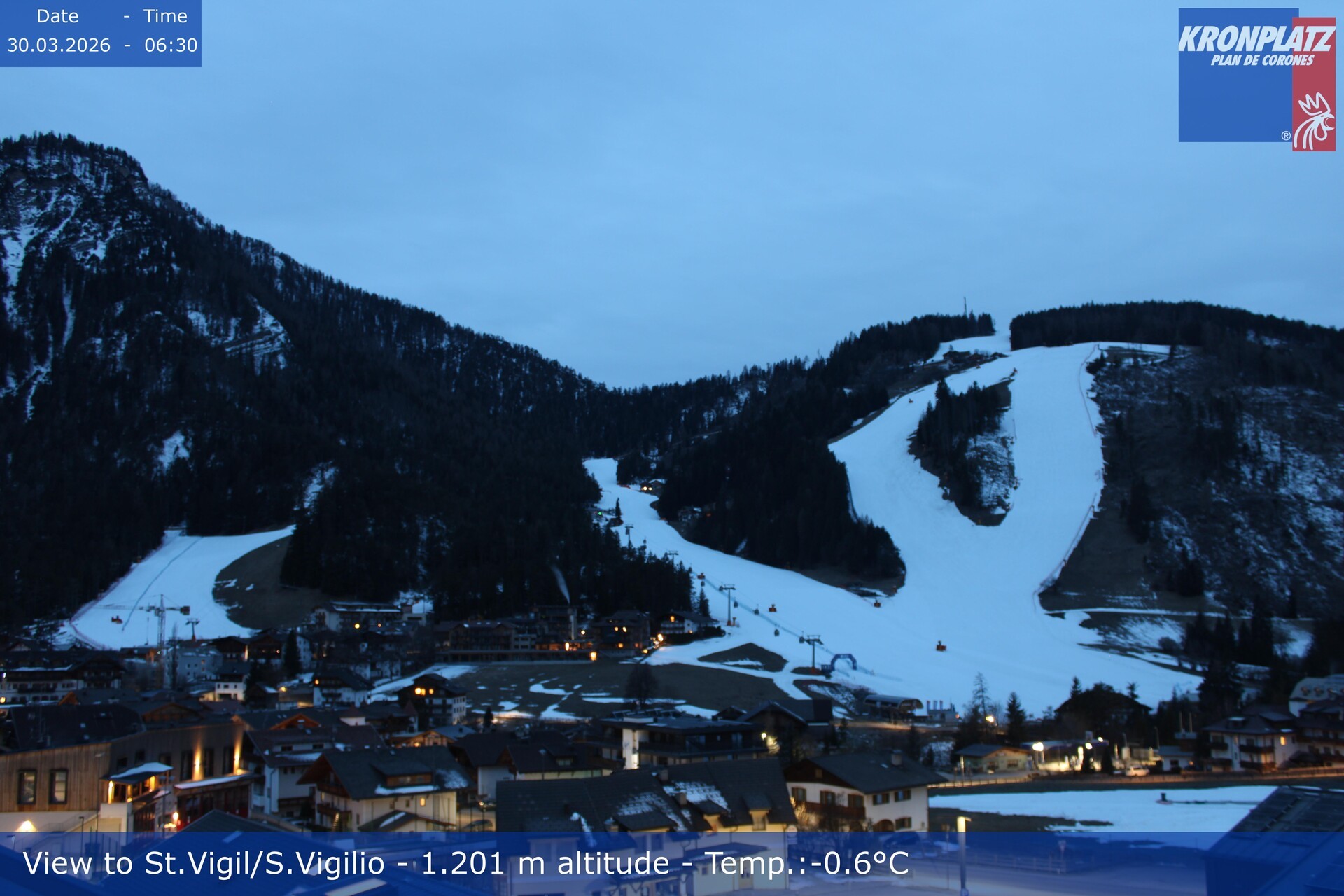 Archiv Foto Webcam St. Vigil am Kronplatz, Südtirol