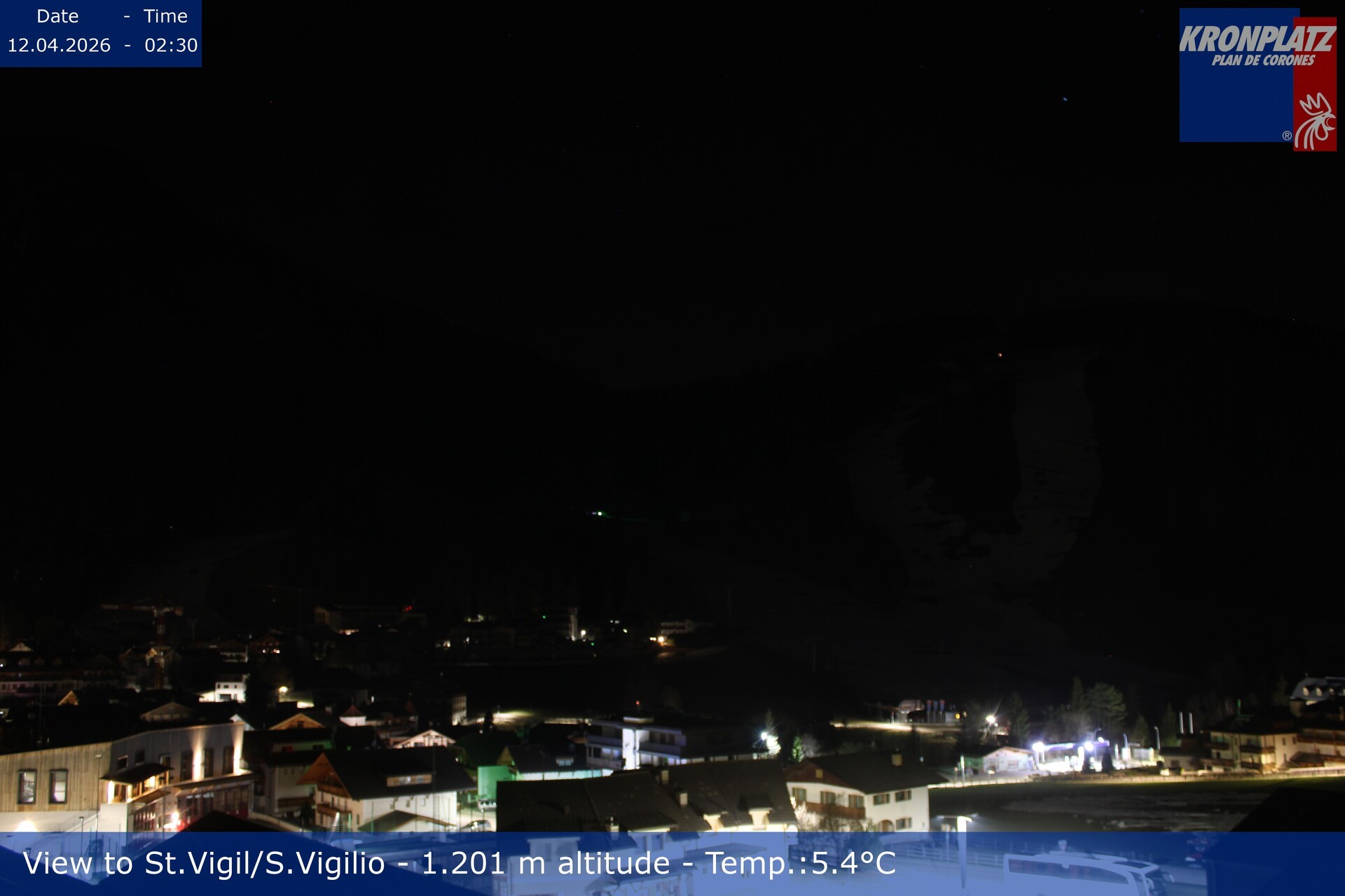 Archived image Webcam San Vigilio at Plan de Corones, South Tyrol