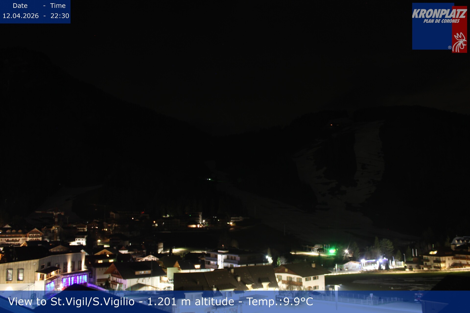 Archived image Webcam San Vigilio at Plan de Corones, South Tyrol
