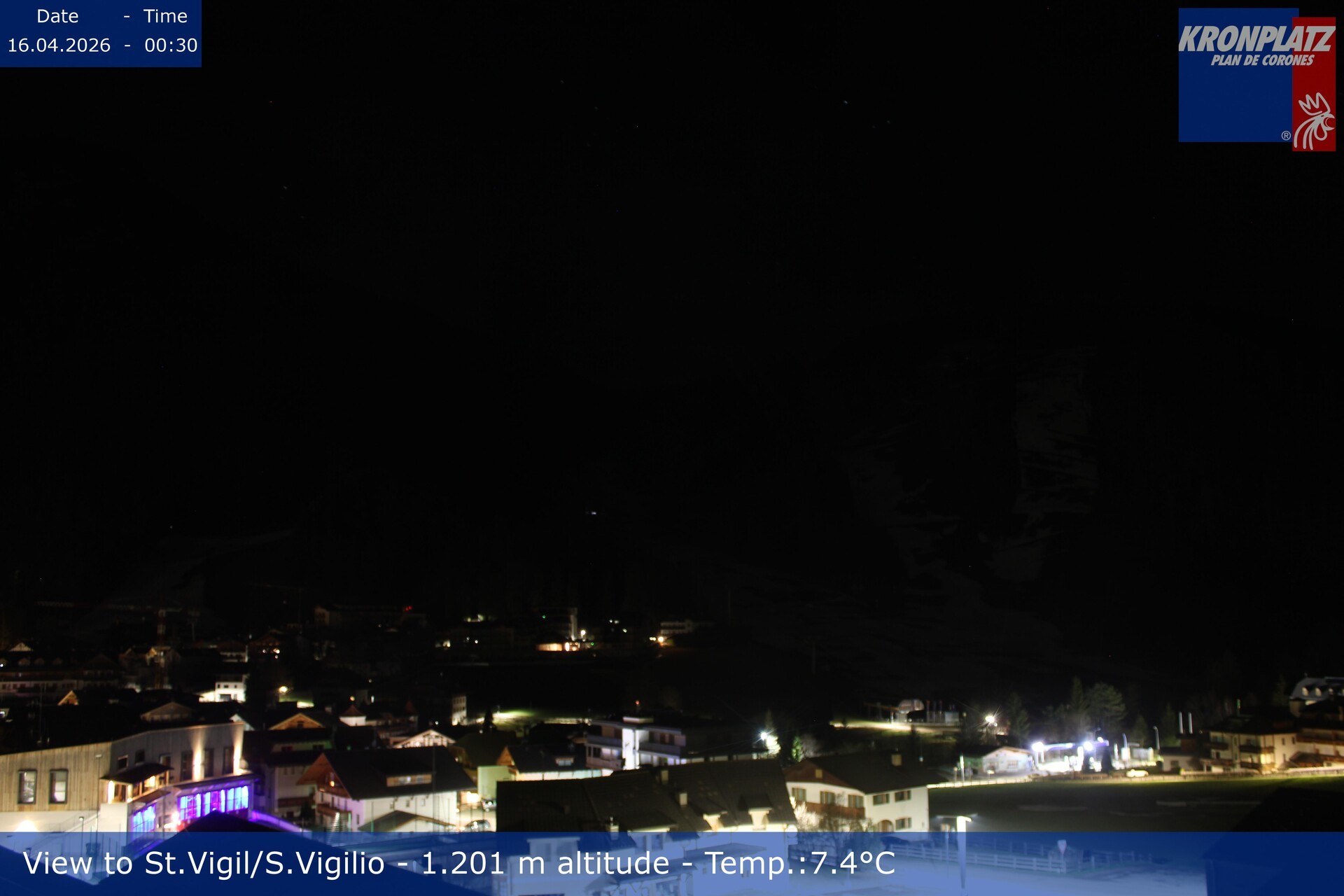 Archived image Webcam San Vigilio at Plan de Corones, South Tyrol