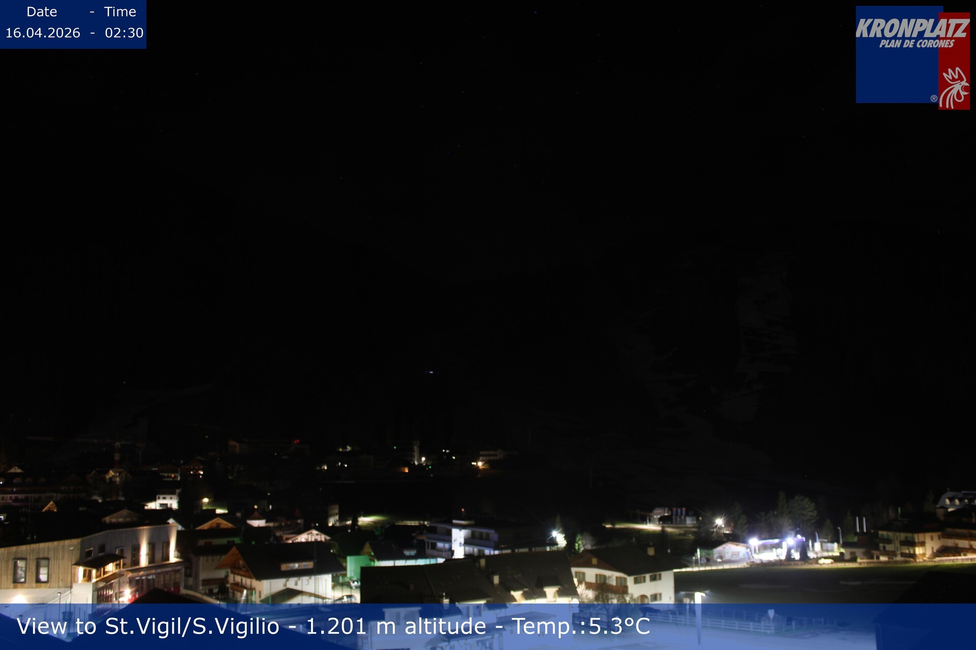 Archived image Webcam San Vigilio at Plan de Corones, South Tyrol
