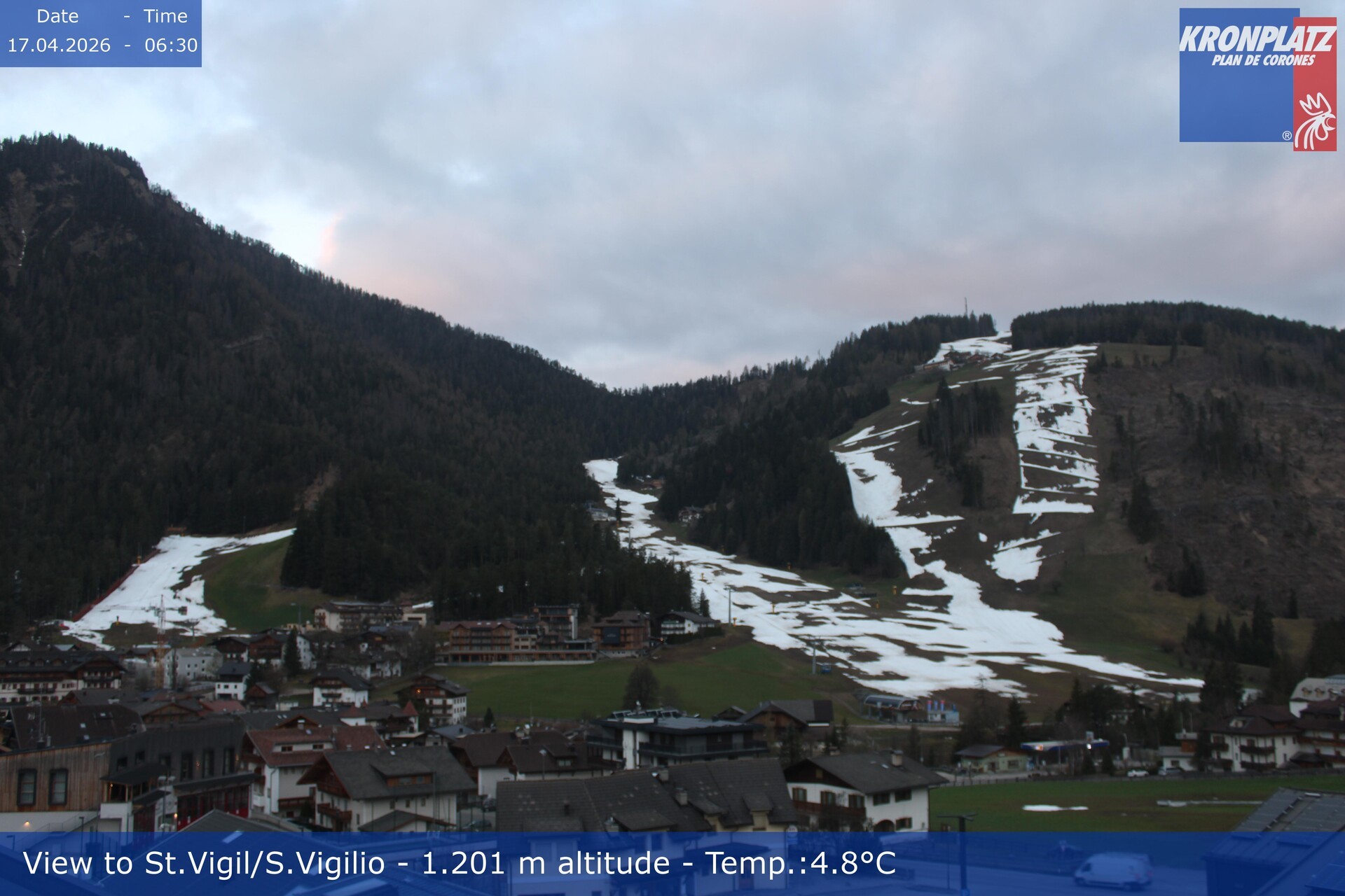 Archiv Foto Webcam St. Vigil am Kronplatz, Südtirol