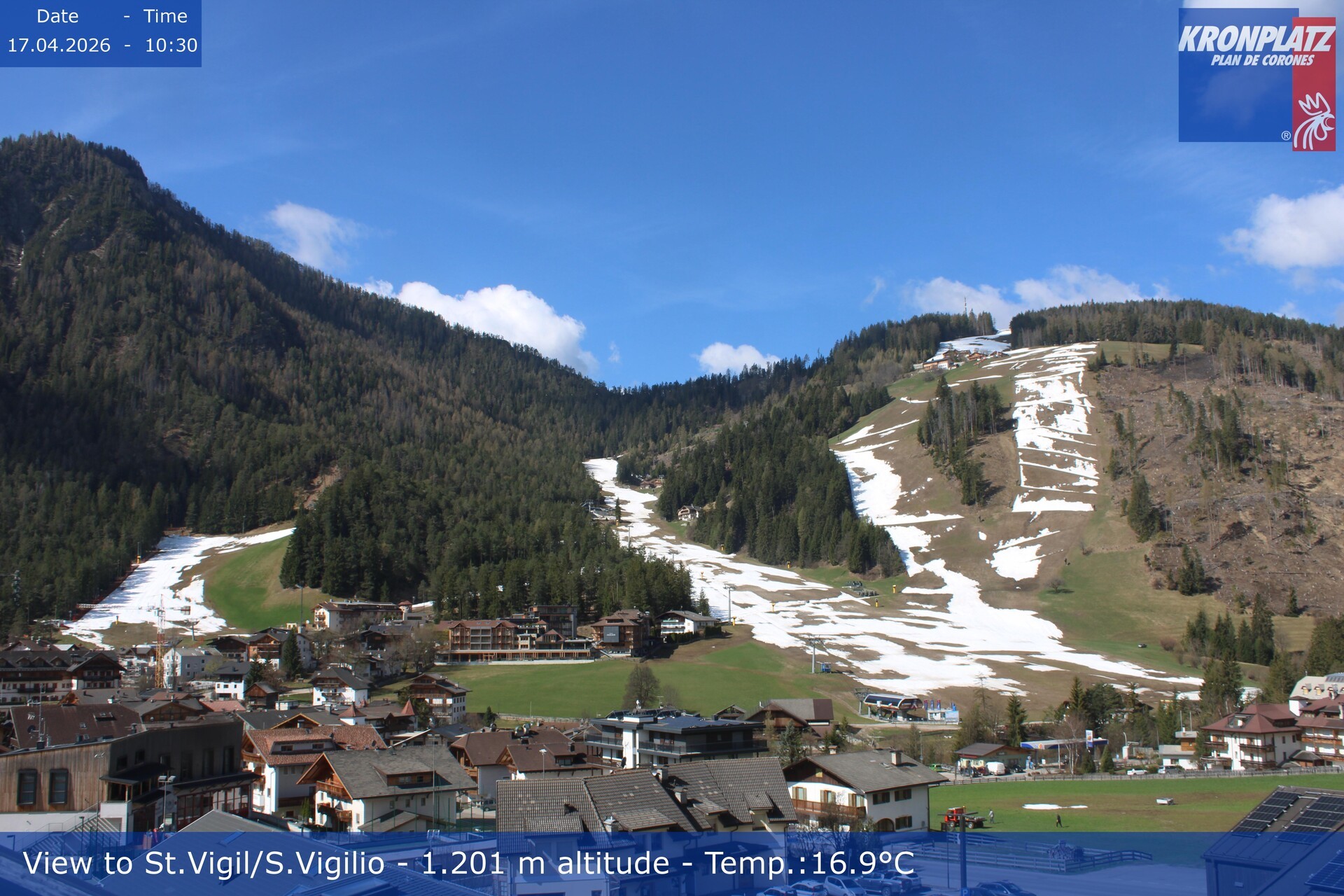 Archiv Foto Webcam St. Vigil am Kronplatz, Südtirol