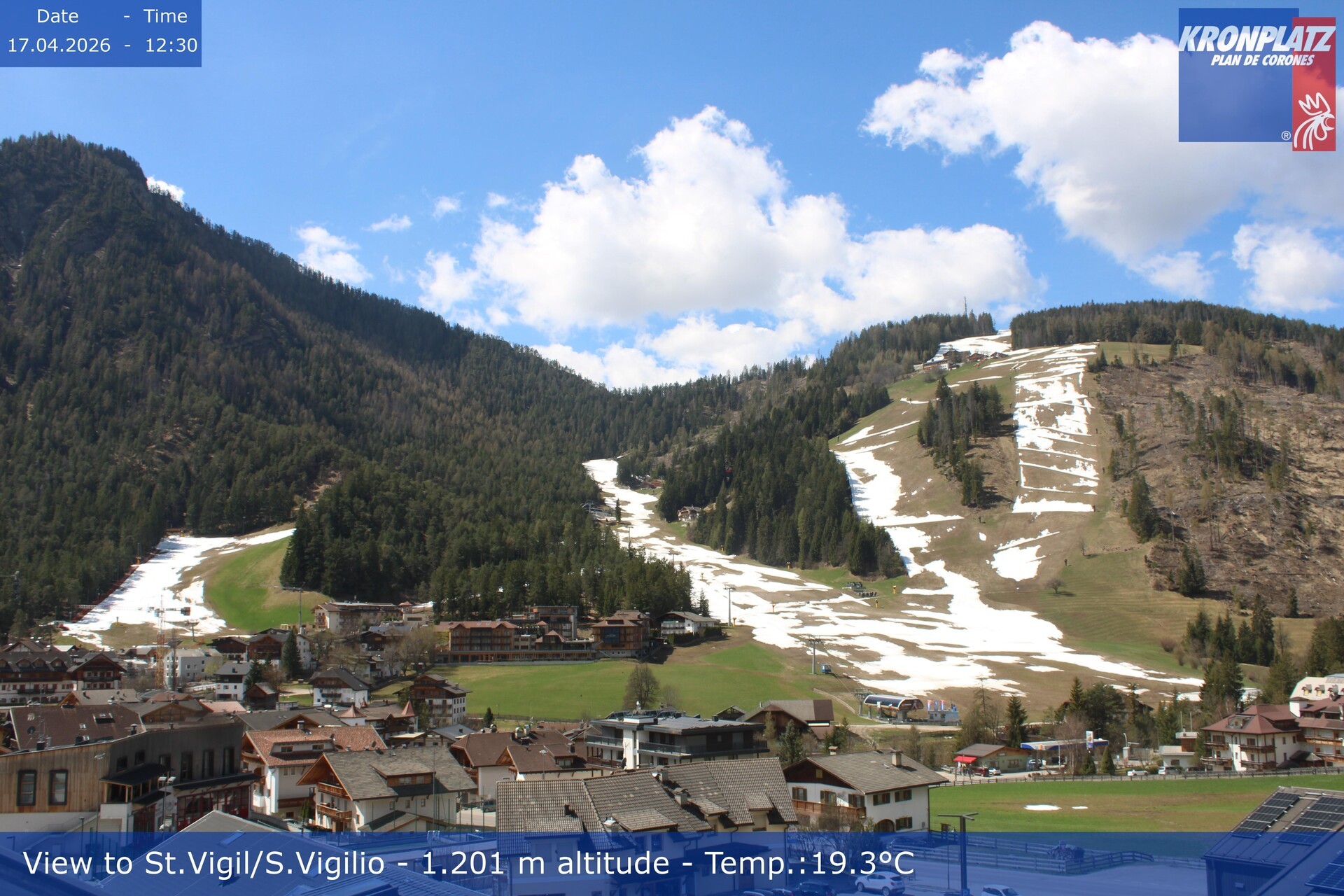Archiv Foto Webcam St. Vigil am Kronplatz, Südtirol