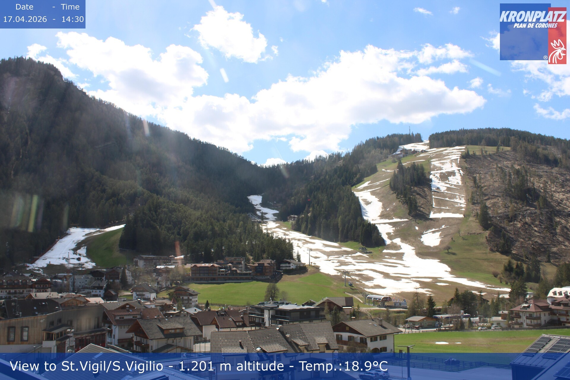 Archiv Foto Webcam St. Vigil am Kronplatz, Südtirol