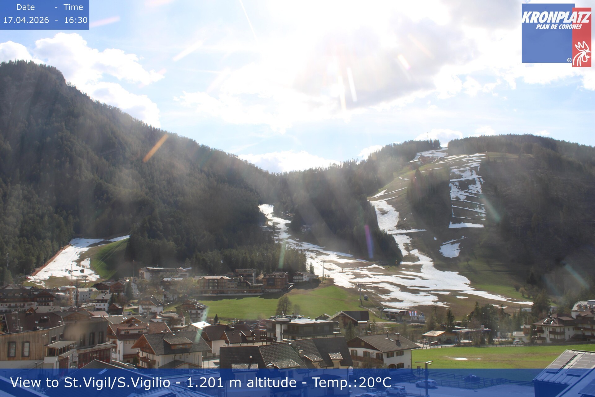 Archiv Foto Webcam St. Vigil am Kronplatz, Südtirol