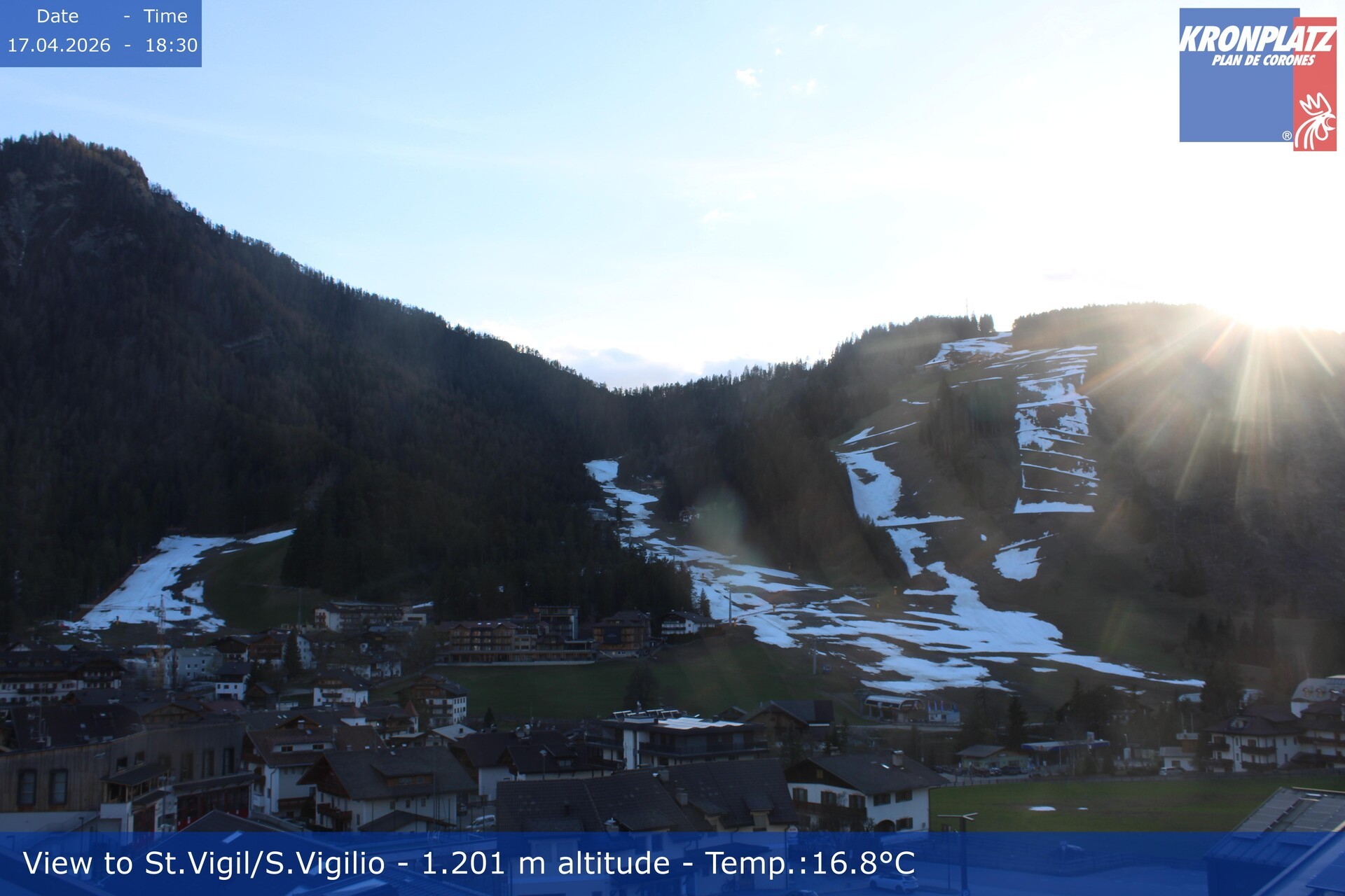 Archiv Foto Webcam St. Vigil am Kronplatz, Südtirol