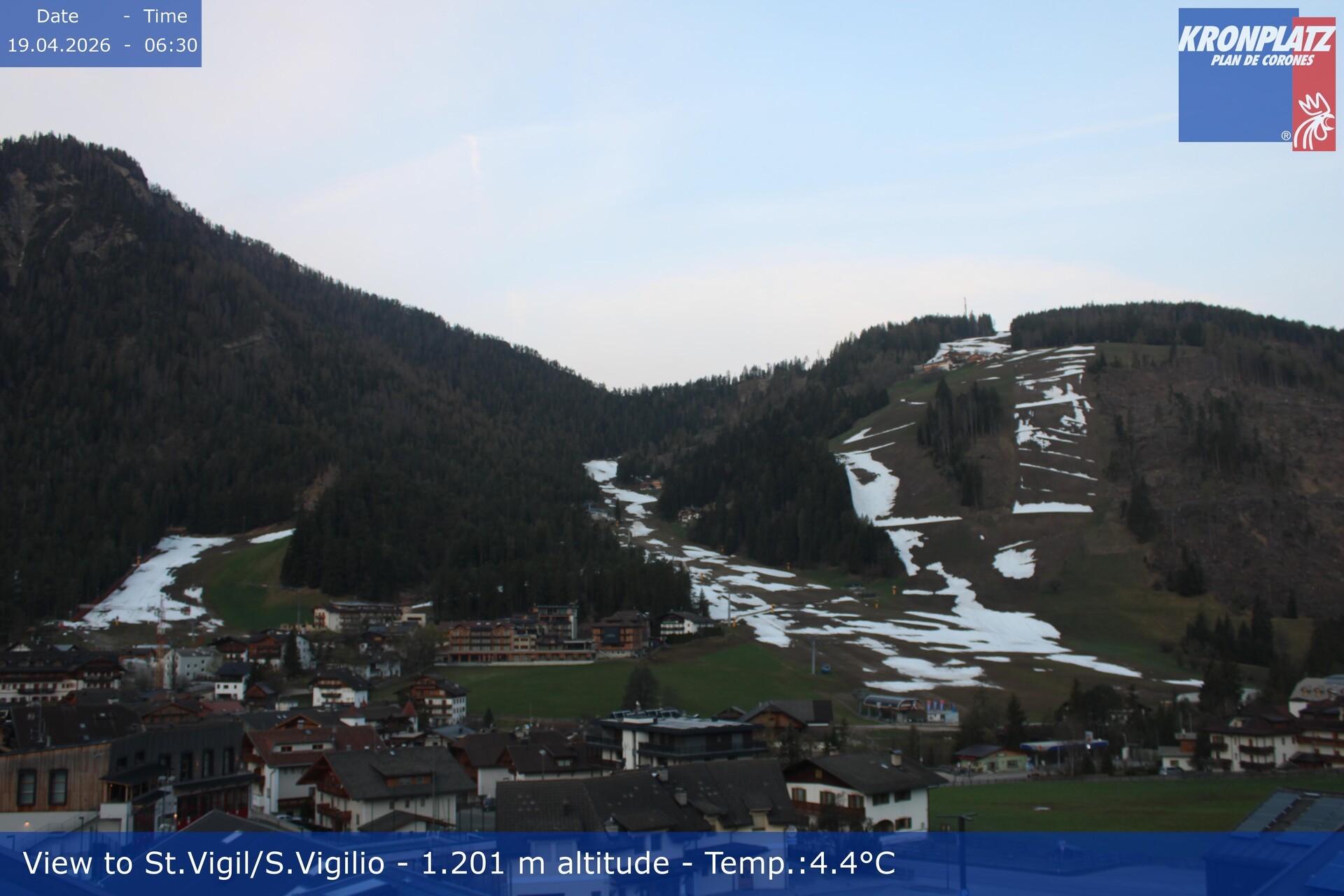 Archiv Foto Webcam St. Vigil am Kronplatz, Südtirol