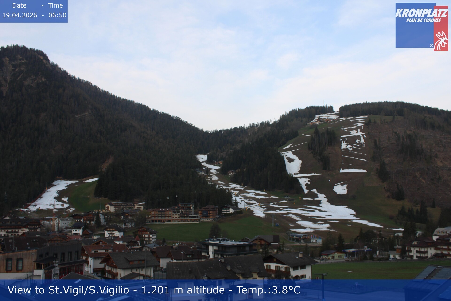 Archiv Foto Webcam St. Vigil am Kronplatz, Südtirol
