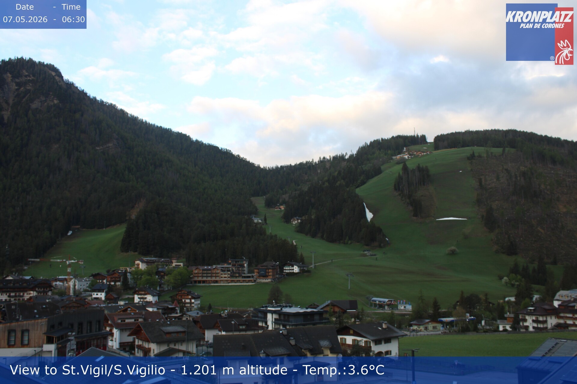 Archiv Foto Webcam St. Vigil am Kronplatz, Südtirol