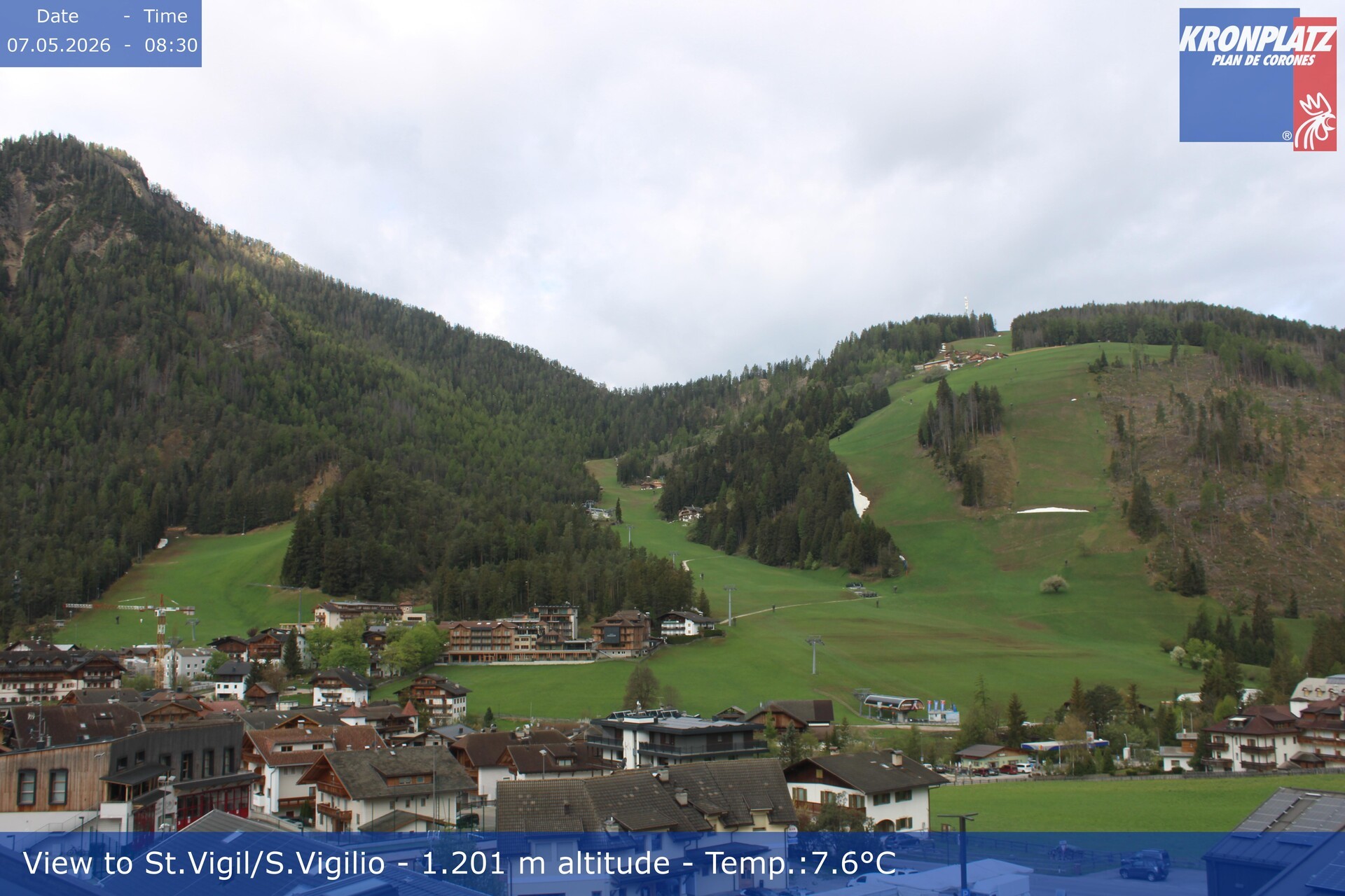 Archiv Foto Webcam St. Vigil am Kronplatz, Südtirol
