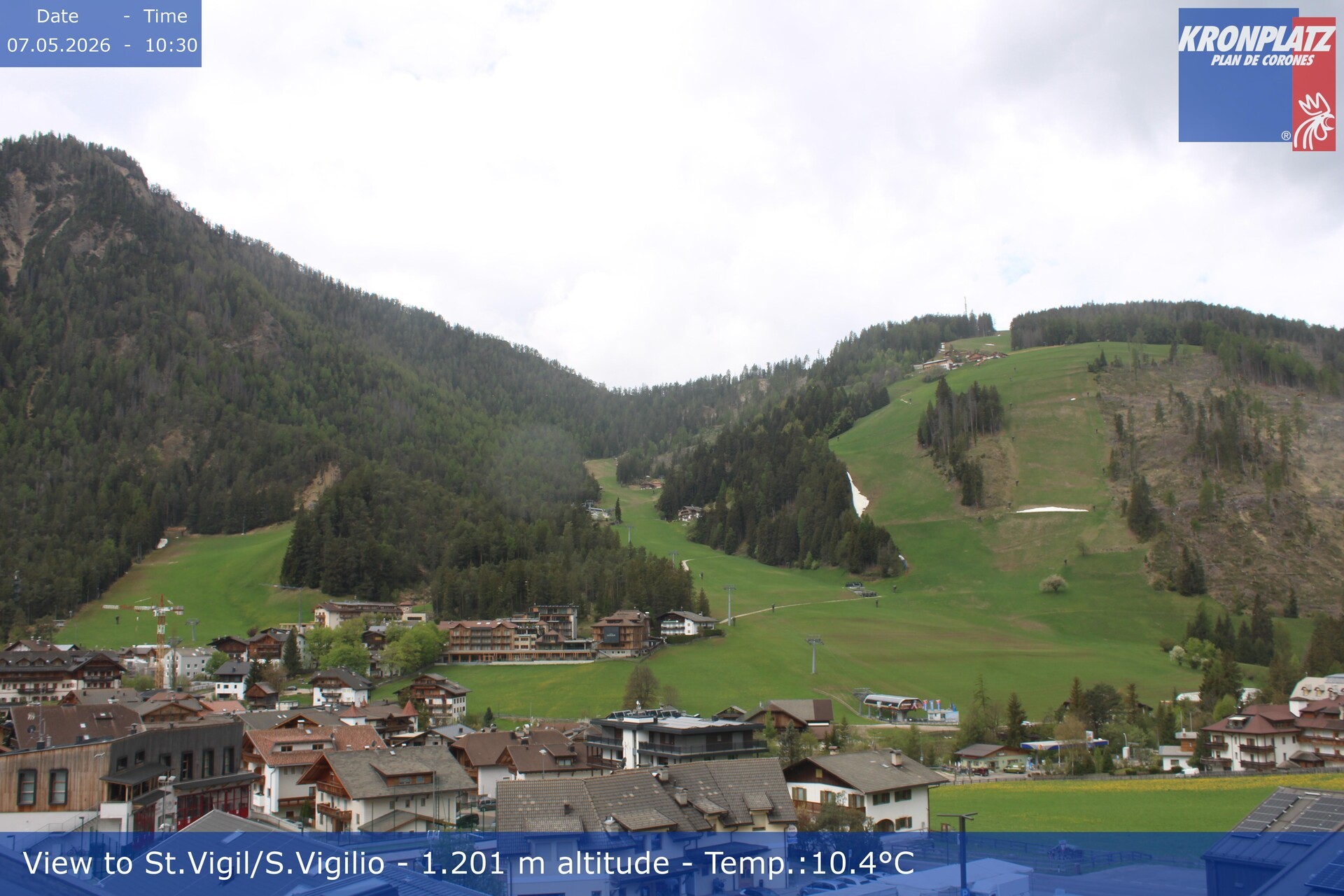 Archiv Foto Webcam St. Vigil am Kronplatz, Südtirol