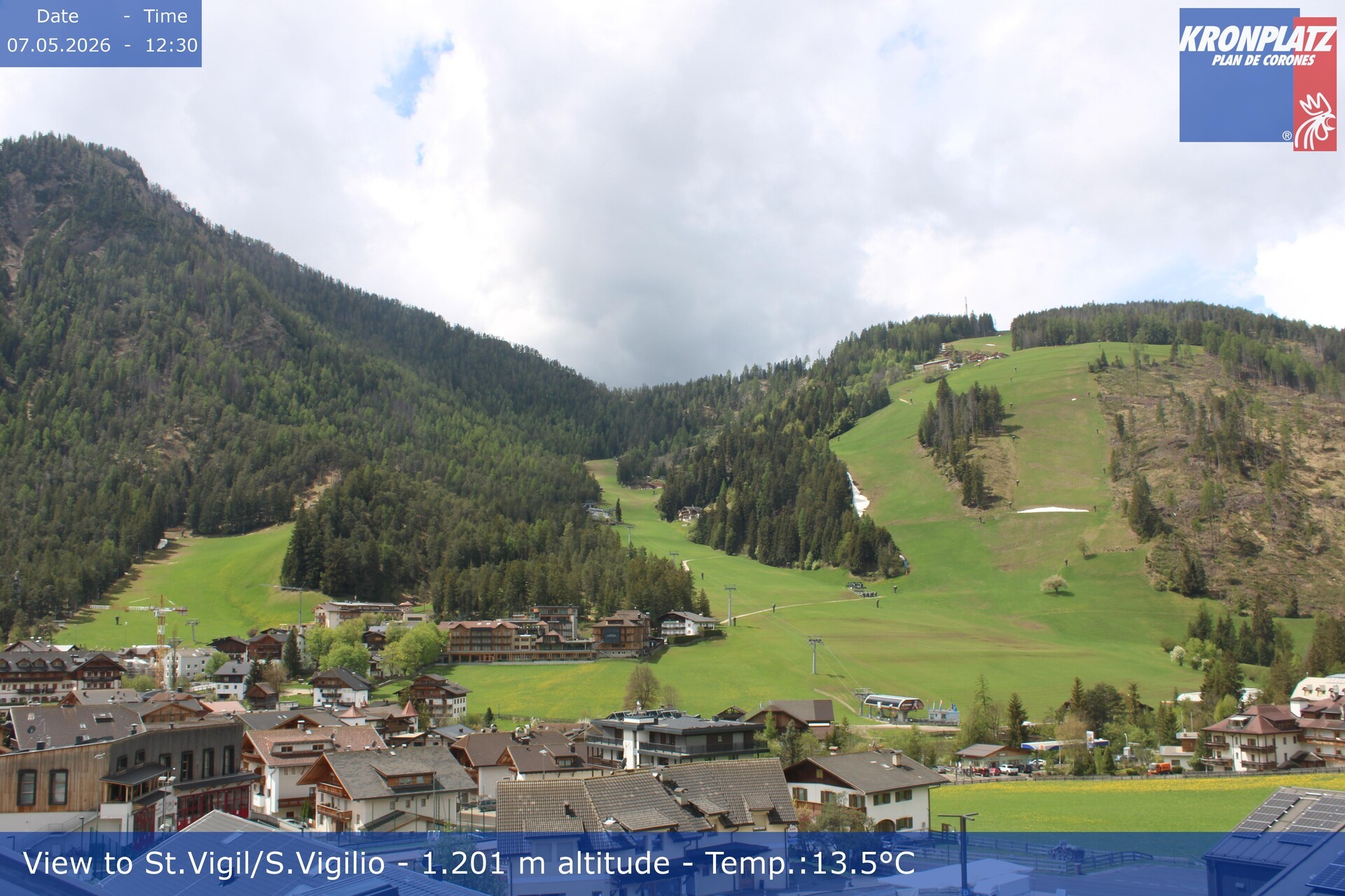 Archiv Foto Webcam St. Vigil am Kronplatz, Südtirol