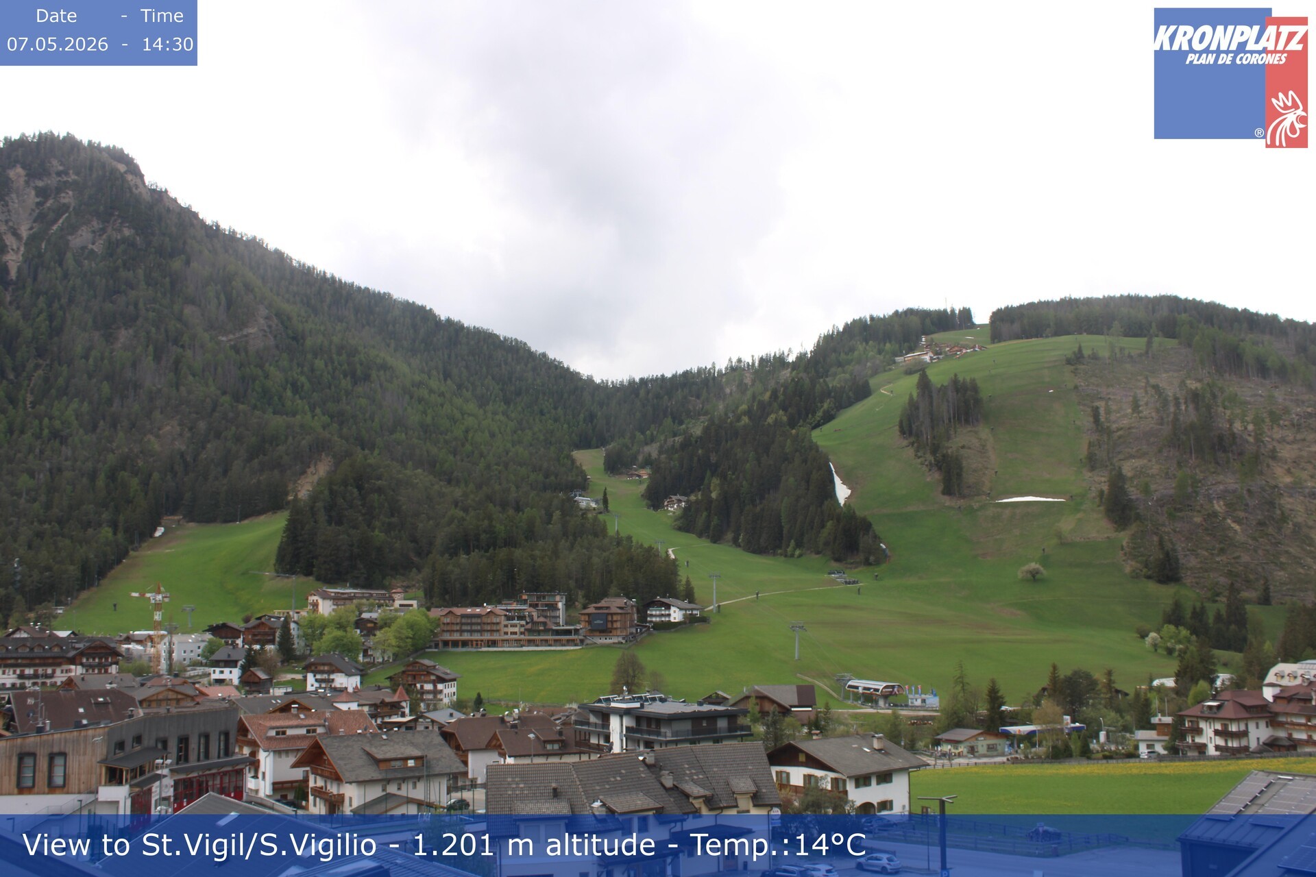 Archiv Foto Webcam St. Vigil am Kronplatz, Südtirol