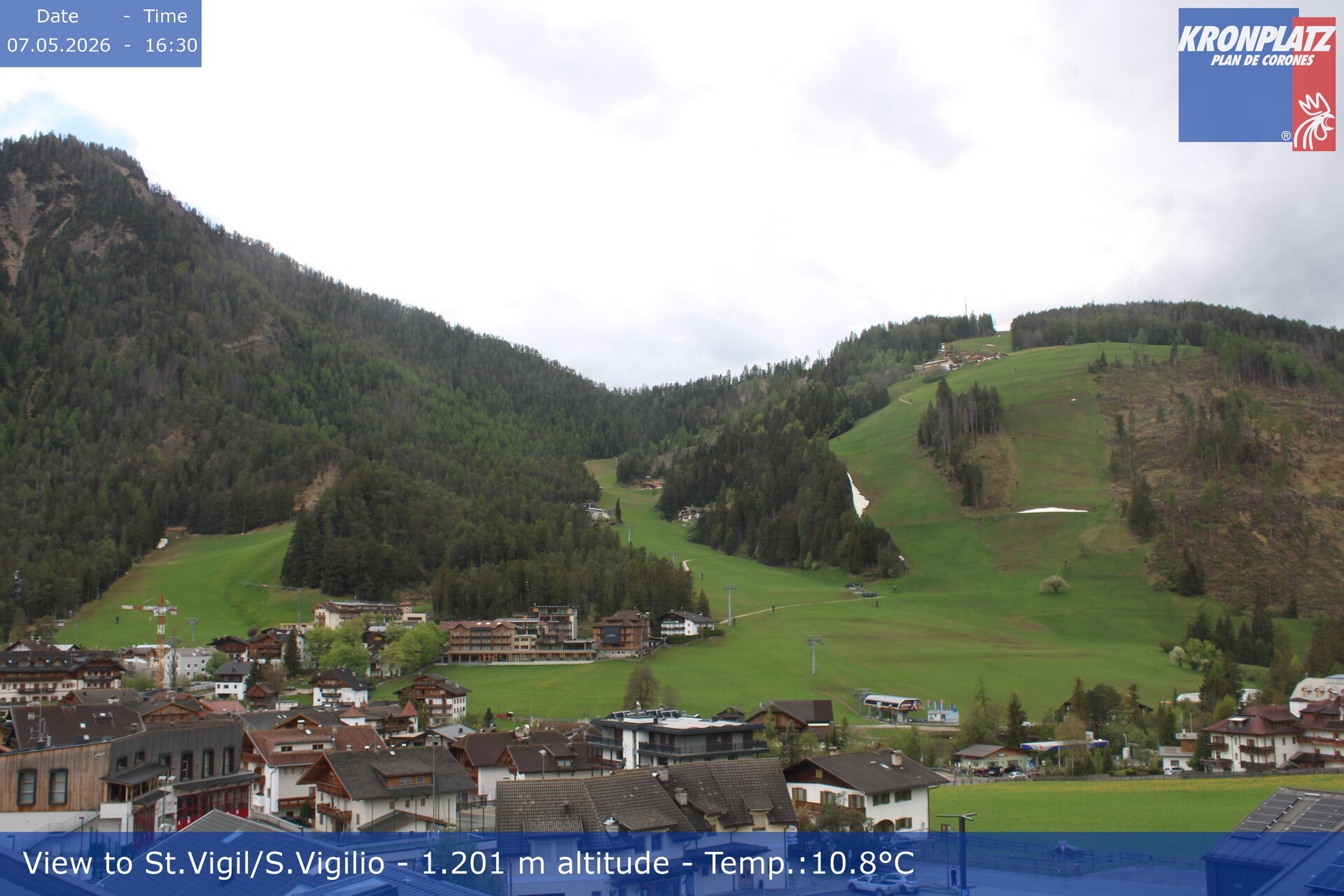 Archiv Foto Webcam St. Vigil am Kronplatz, Südtirol