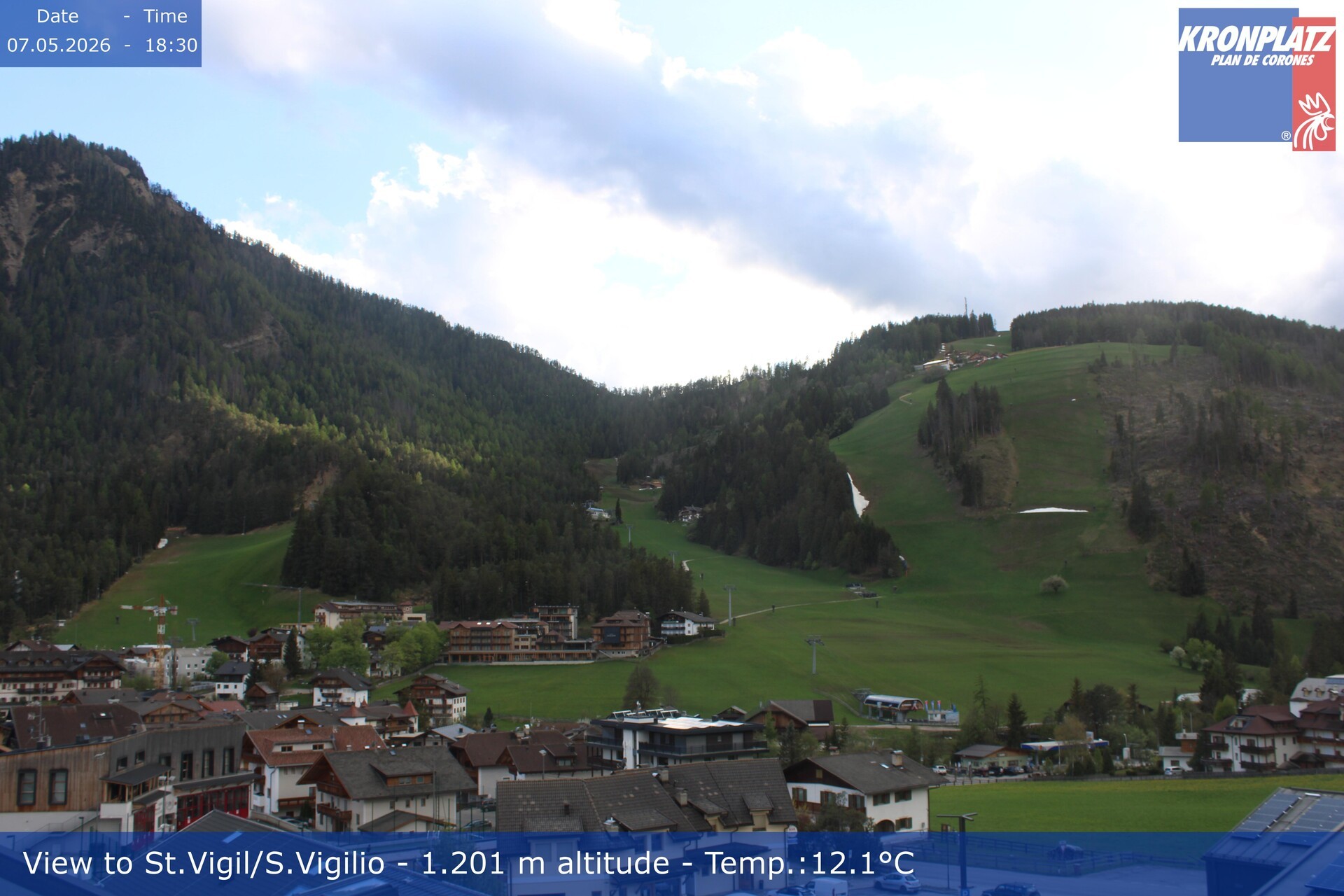 Archiv Foto Webcam St. Vigil am Kronplatz, Südtirol