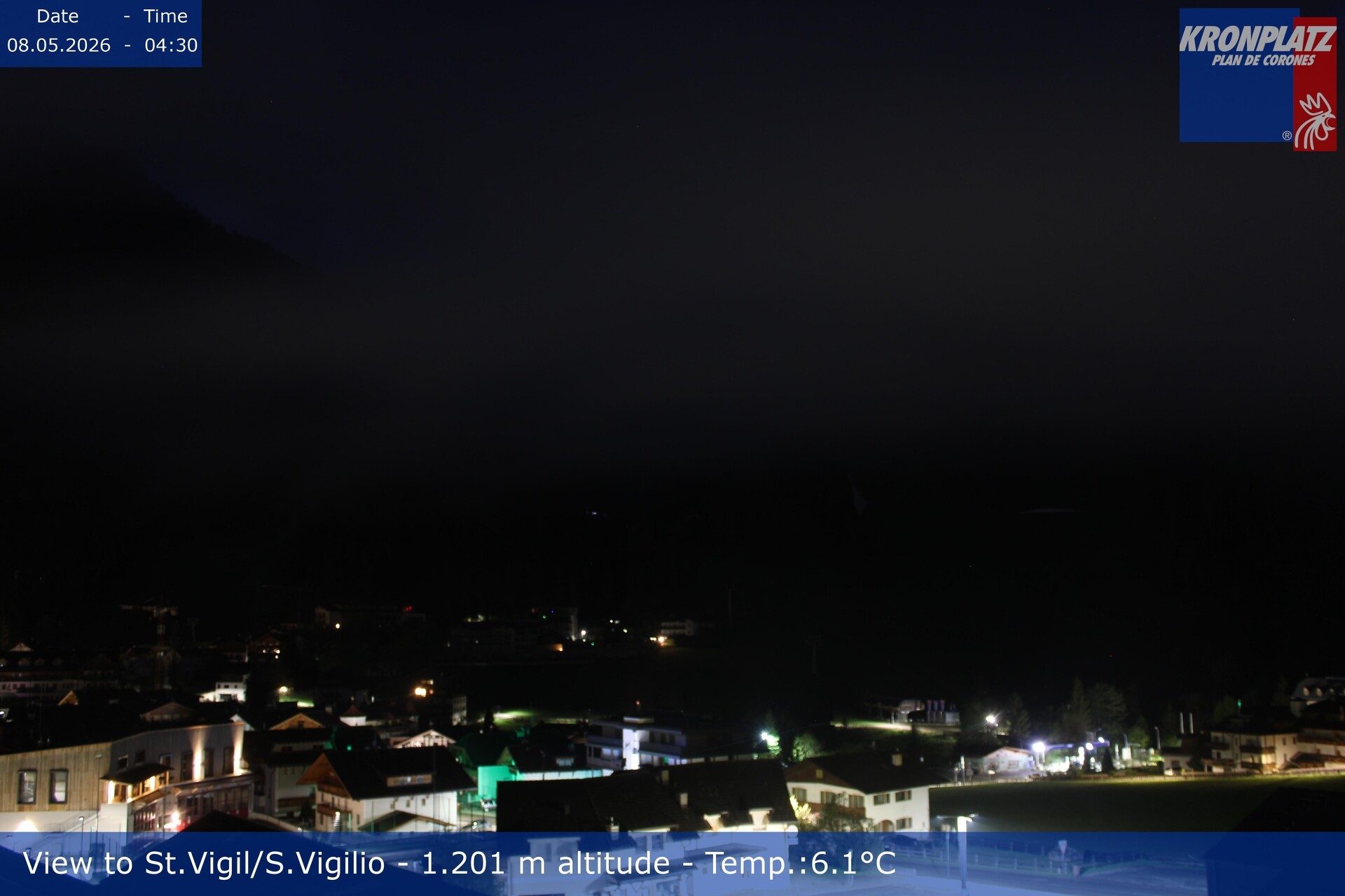Archived image Webcam San Vigilio at Plan de Corones, South Tyrol