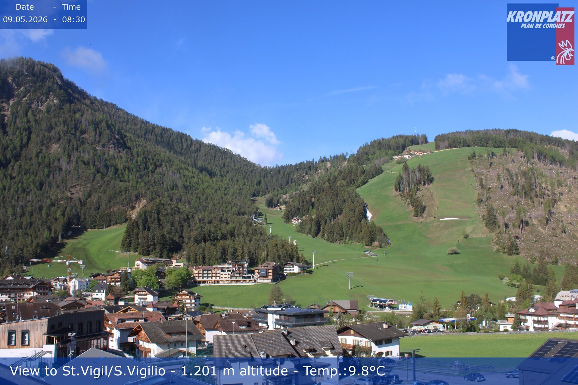 Archiv Foto Webcam St. Vigil am Kronplatz, Südtirol