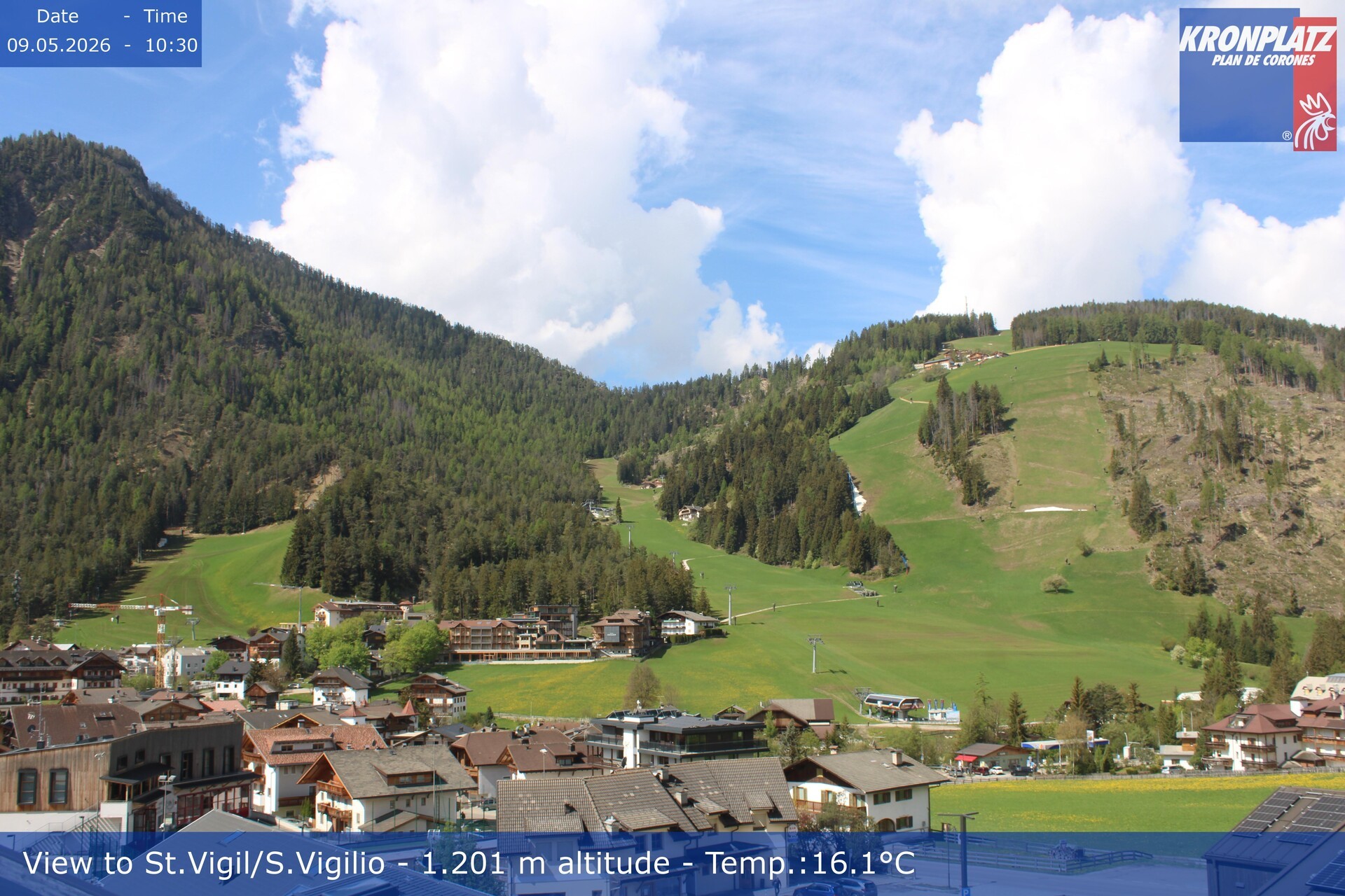 Archiv Foto Webcam St. Vigil am Kronplatz, Südtirol