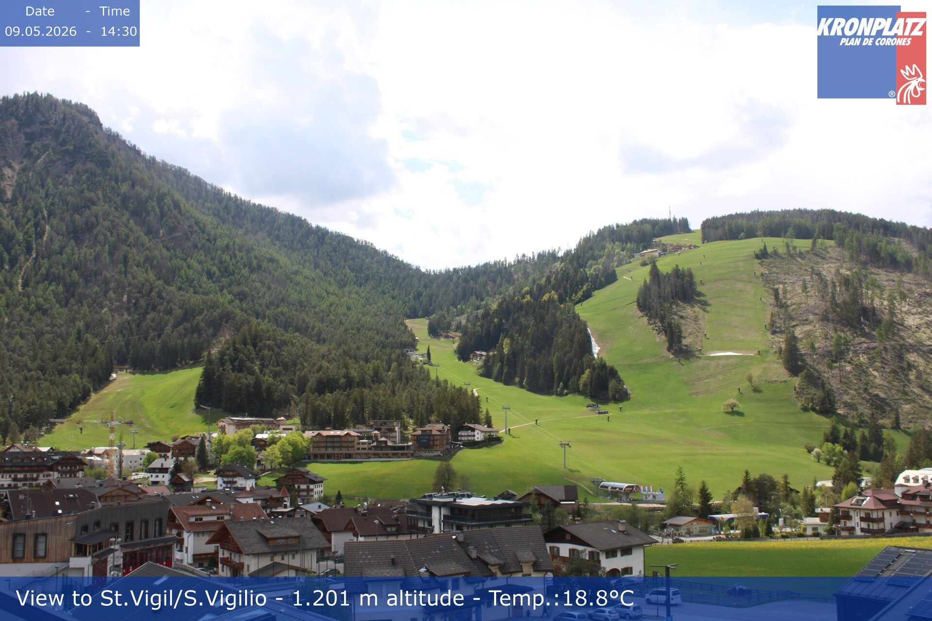 Archiv Foto Webcam St. Vigil am Kronplatz, Südtirol