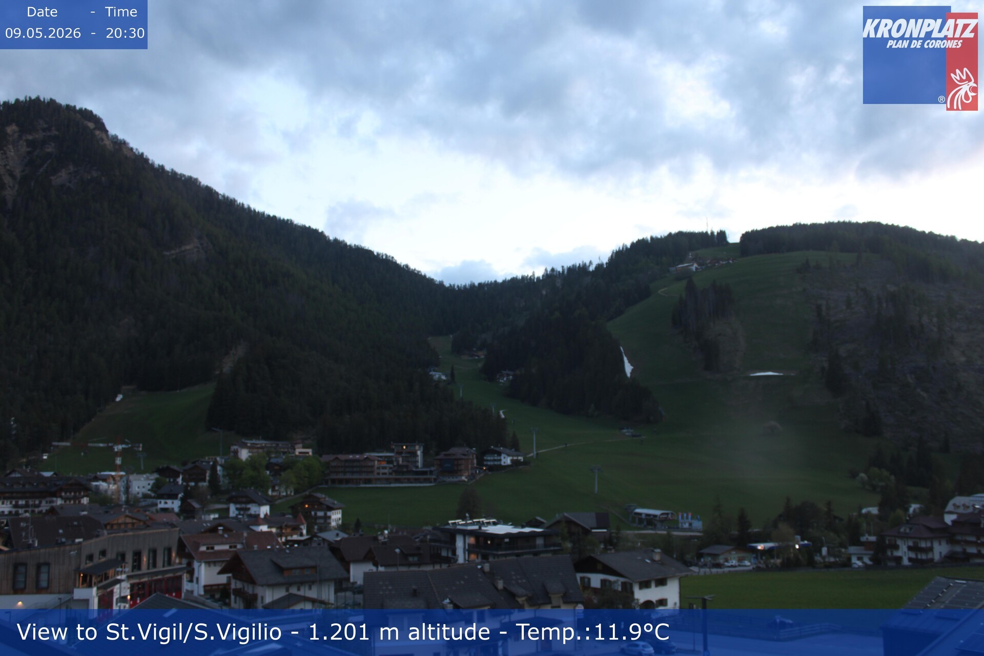 Archiv Foto Webcam St. Vigil am Kronplatz, Südtirol