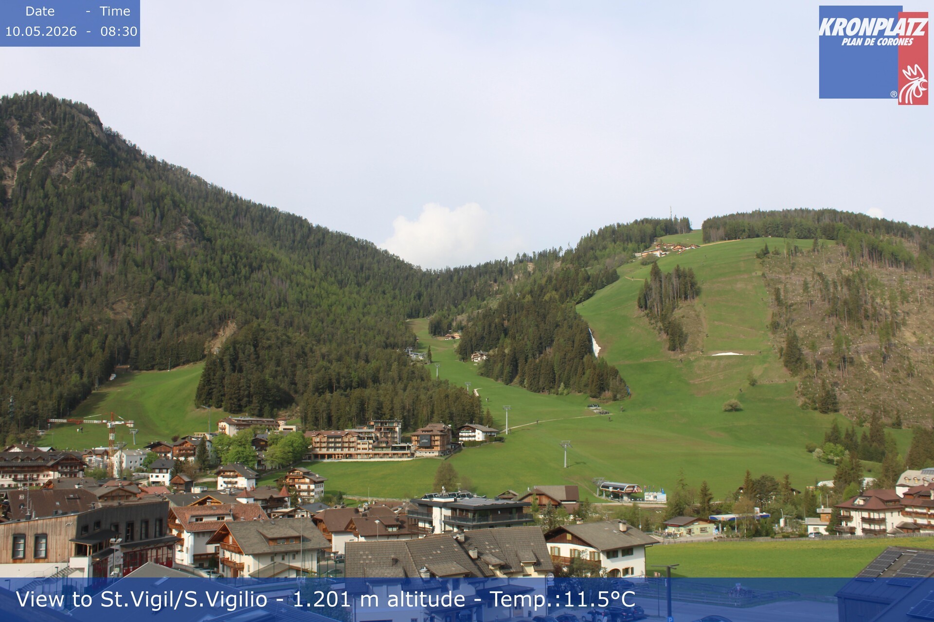 Archiv Foto Webcam St. Vigil am Kronplatz, Südtirol