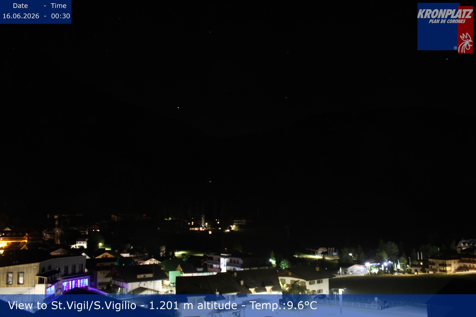 Archived image Webcam San Vigilio at Plan de Corones, South Tyrol