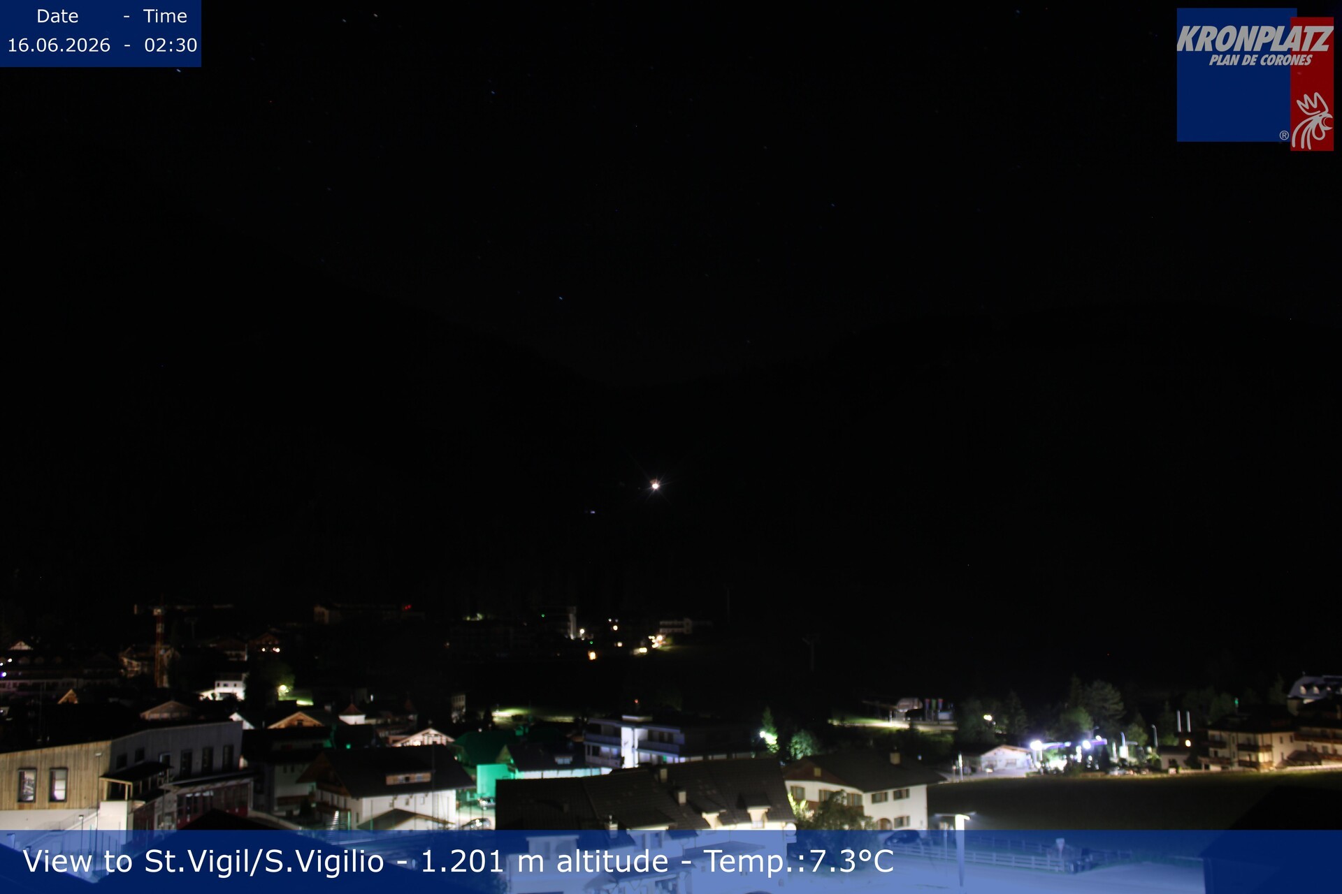 Archived image Webcam San Vigilio at Plan de Corones, South Tyrol