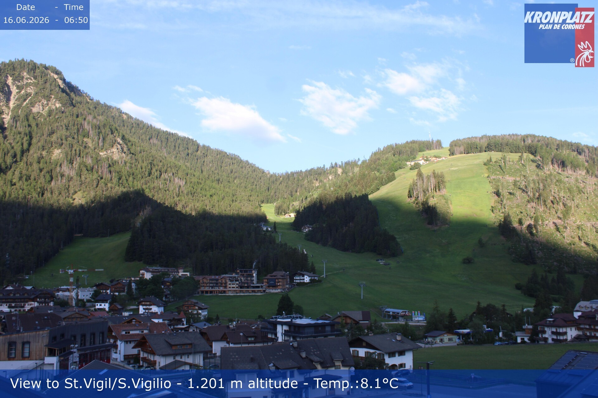 Archiv Foto Webcam St. Vigil am Kronplatz, Südtirol