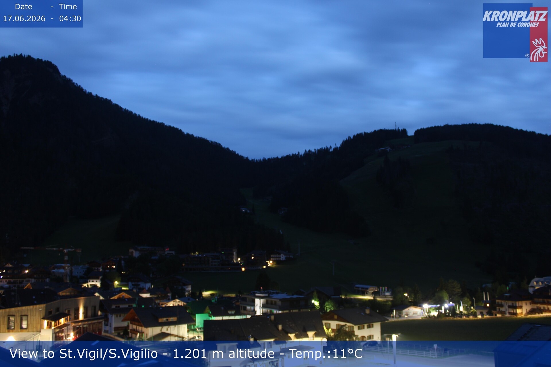 Archiv Foto Webcam St. Vigil am Kronplatz, Südtirol