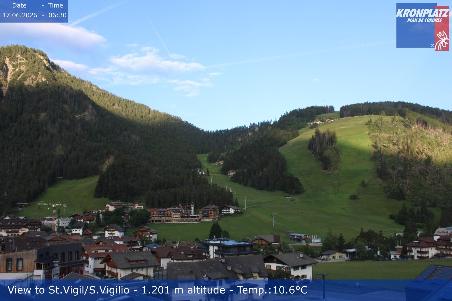 Archiv Foto Webcam St. Vigil am Kronplatz, Südtirol