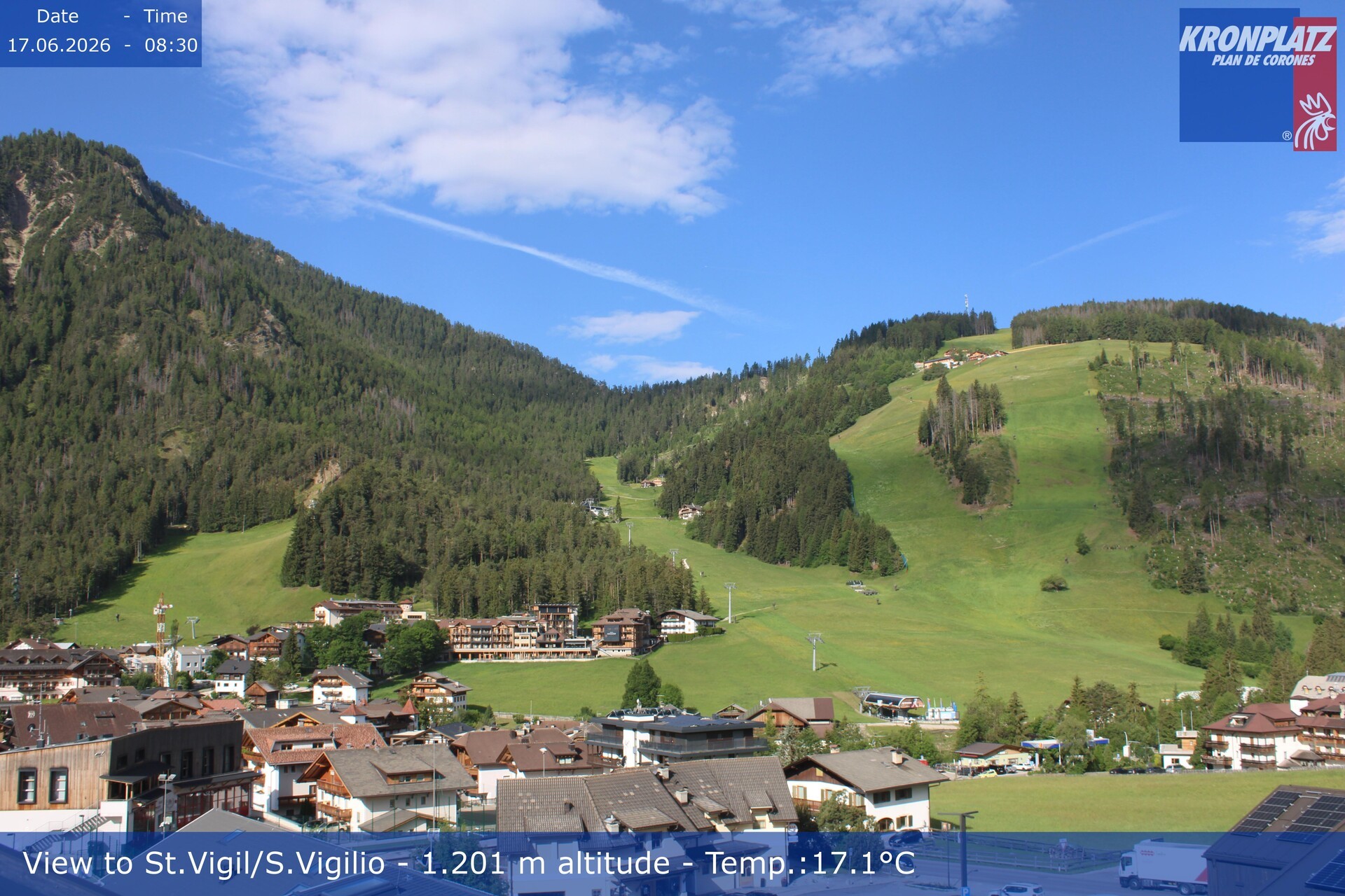Archiv Foto Webcam St. Vigil am Kronplatz, Südtirol