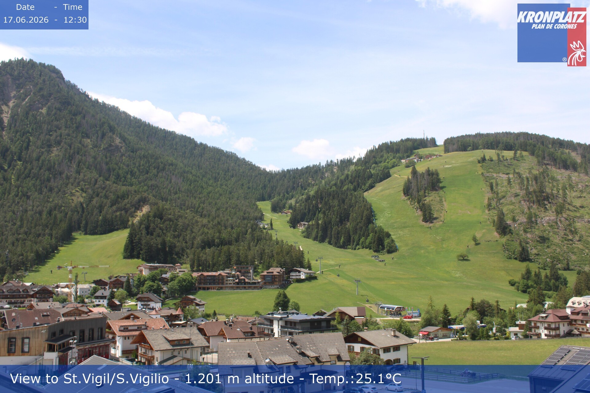 Archiv Foto Webcam St. Vigil am Kronplatz, Südtirol
