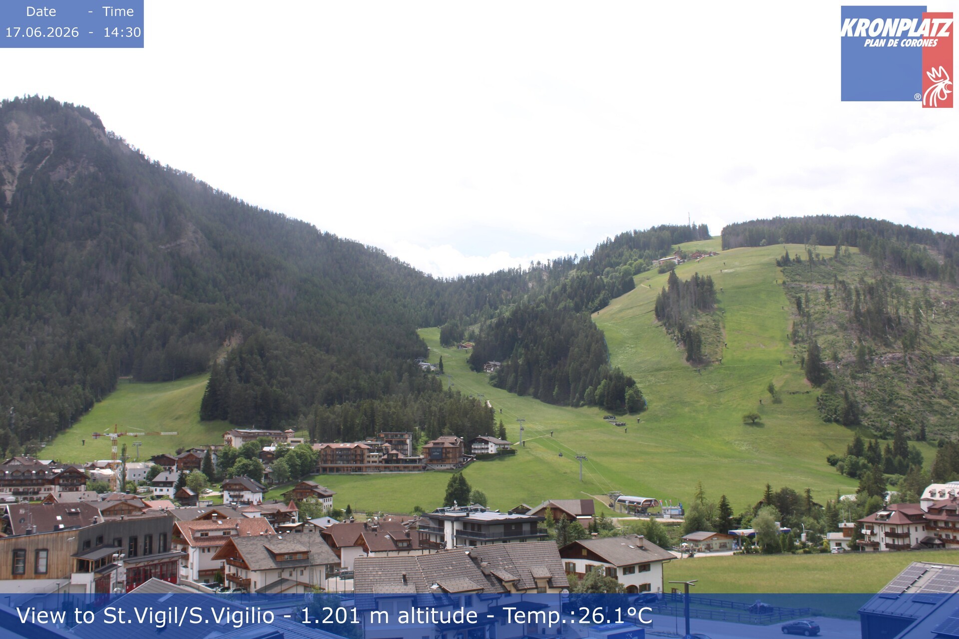 Archiv Foto Webcam St. Vigil am Kronplatz, Südtirol