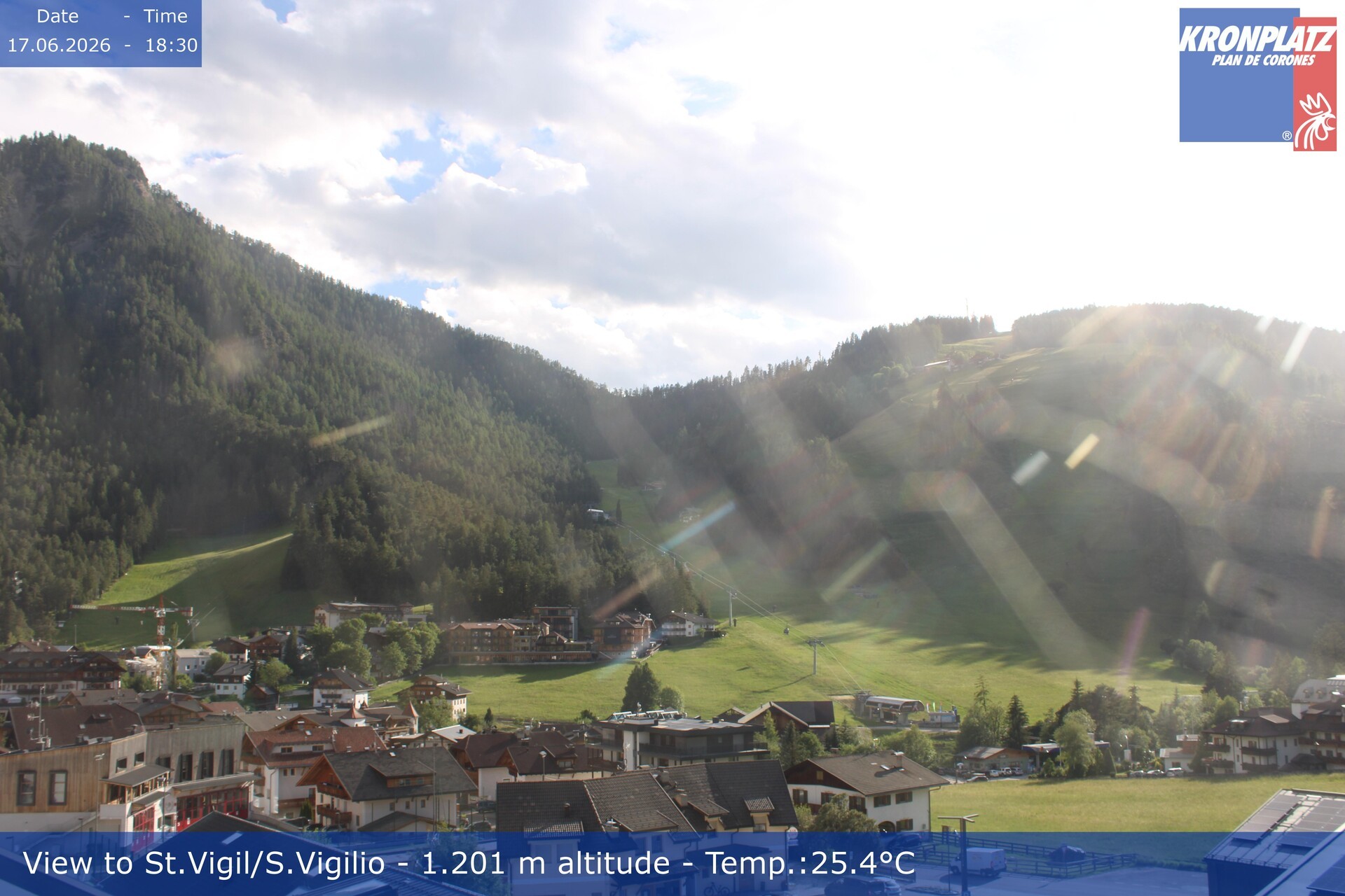 Archiv Foto Webcam St. Vigil am Kronplatz, Südtirol
