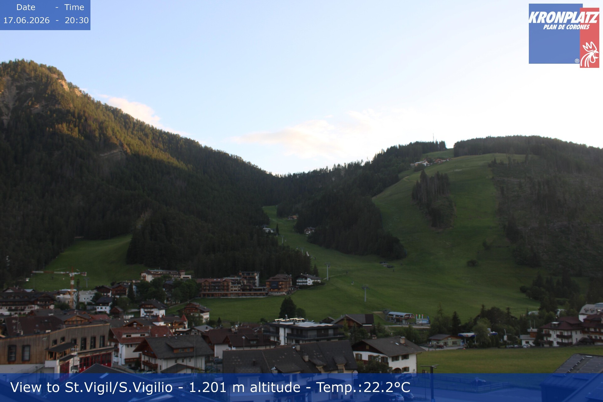 Archiv Foto Webcam St. Vigil am Kronplatz, Südtirol