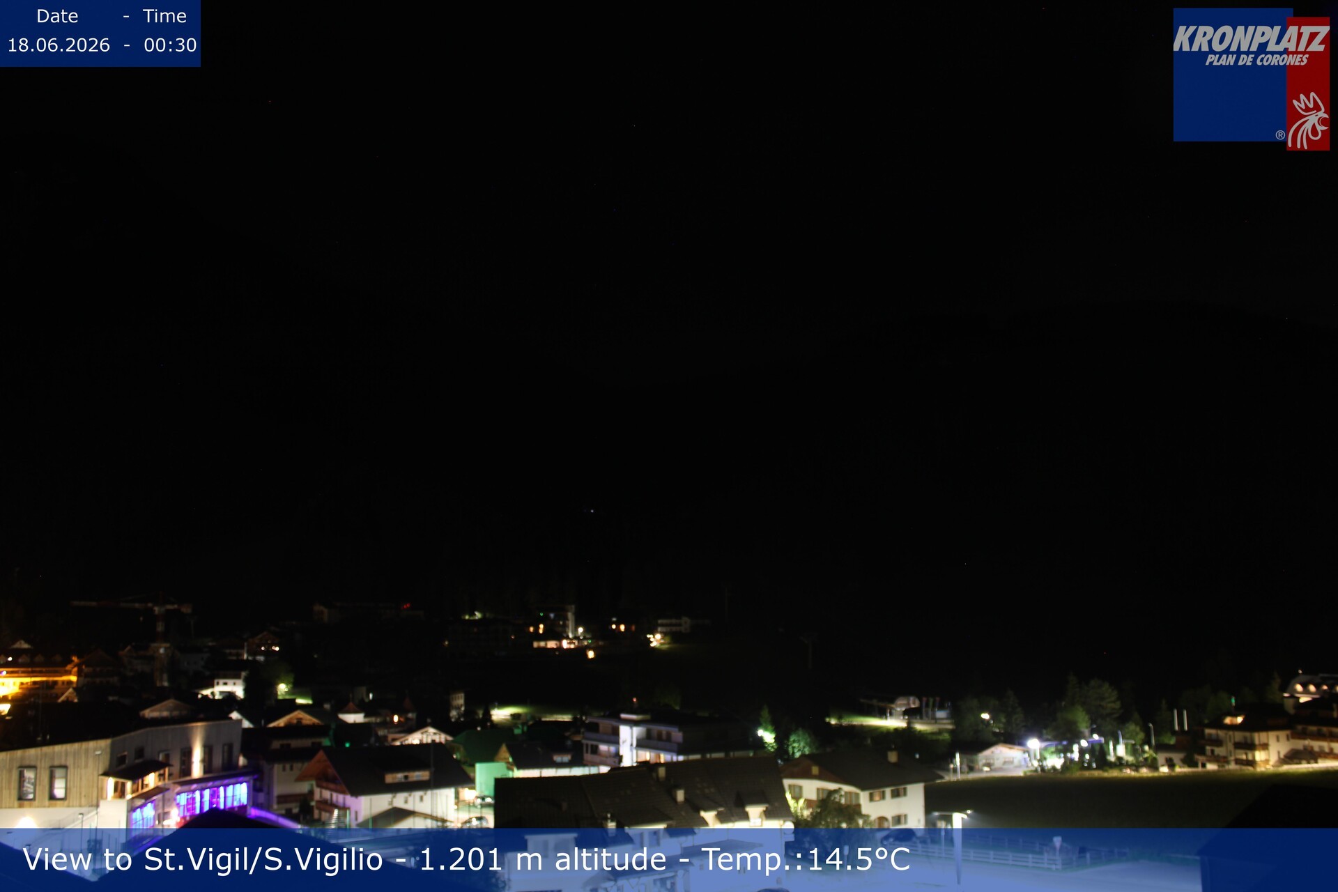 Archived image Webcam San Vigilio at Plan de Corones, South Tyrol