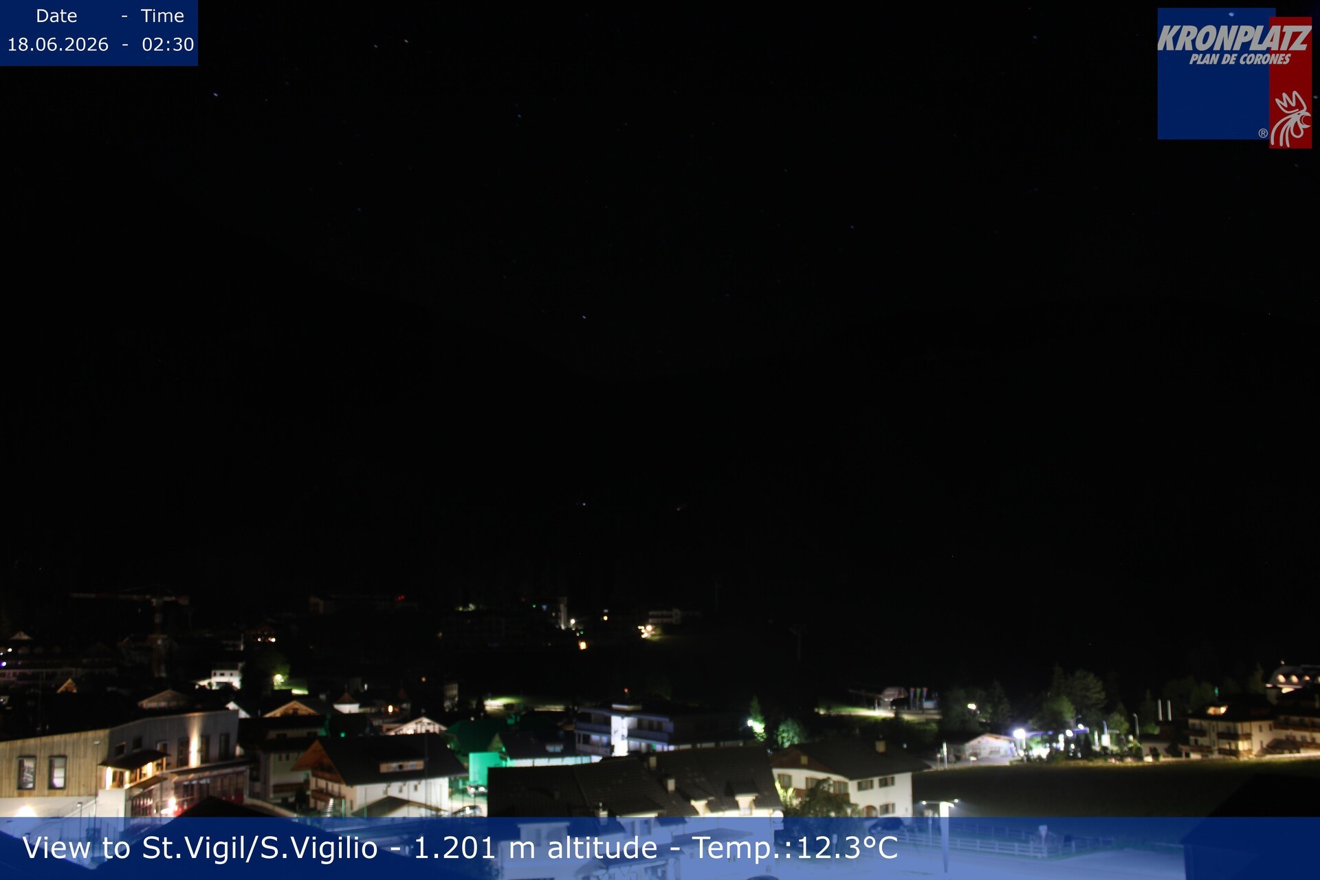 Archived image Webcam San Vigilio at Plan de Corones, South Tyrol