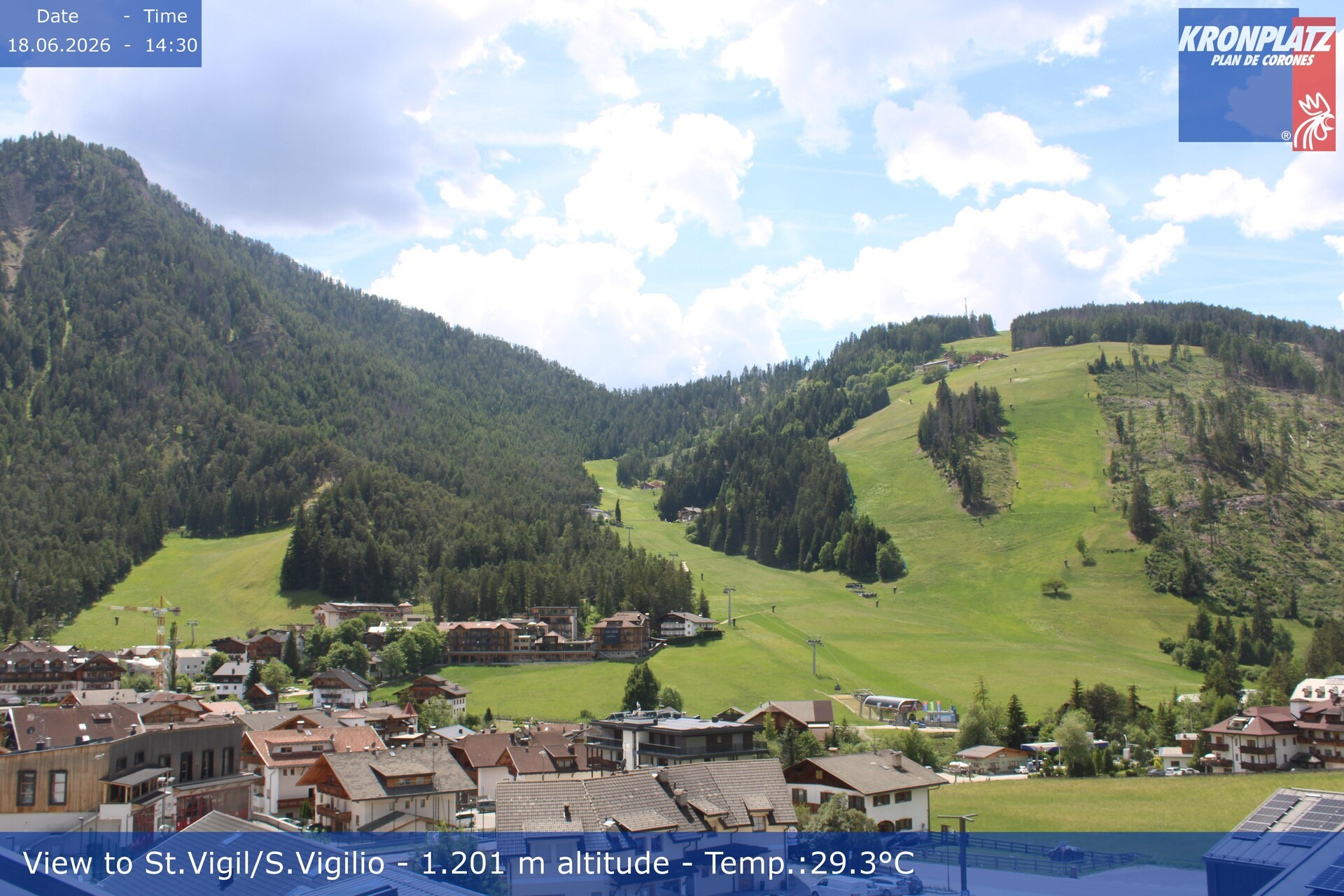 Archived image Webcam San Vigilio at Plan de Corones, South Tyrol
