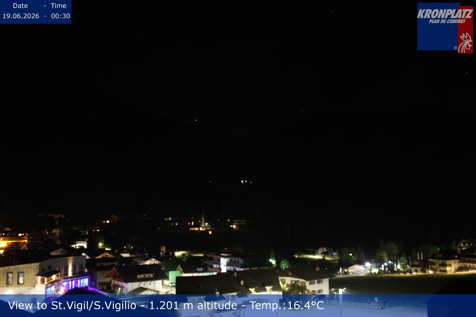 Archived image Webcam San Vigilio at Plan de Corones, South Tyrol